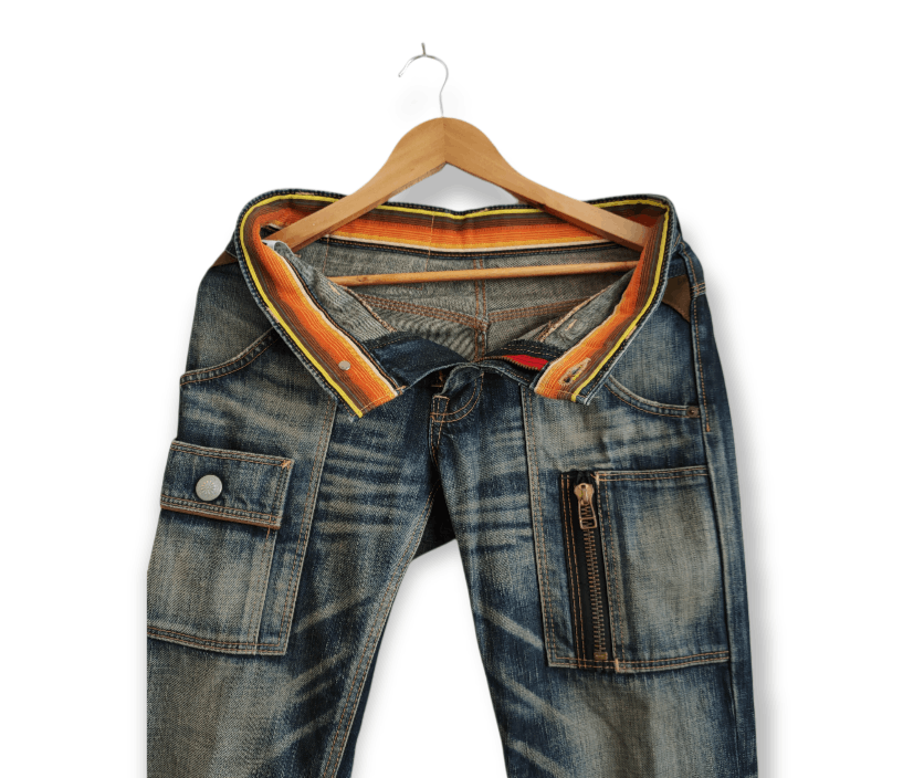 Edwin × Vintage Vintage Edwin Blue Trip Bush Pants/Tactical Cargo Pants Size US 30 / EU 46 - 10 Thumbnail