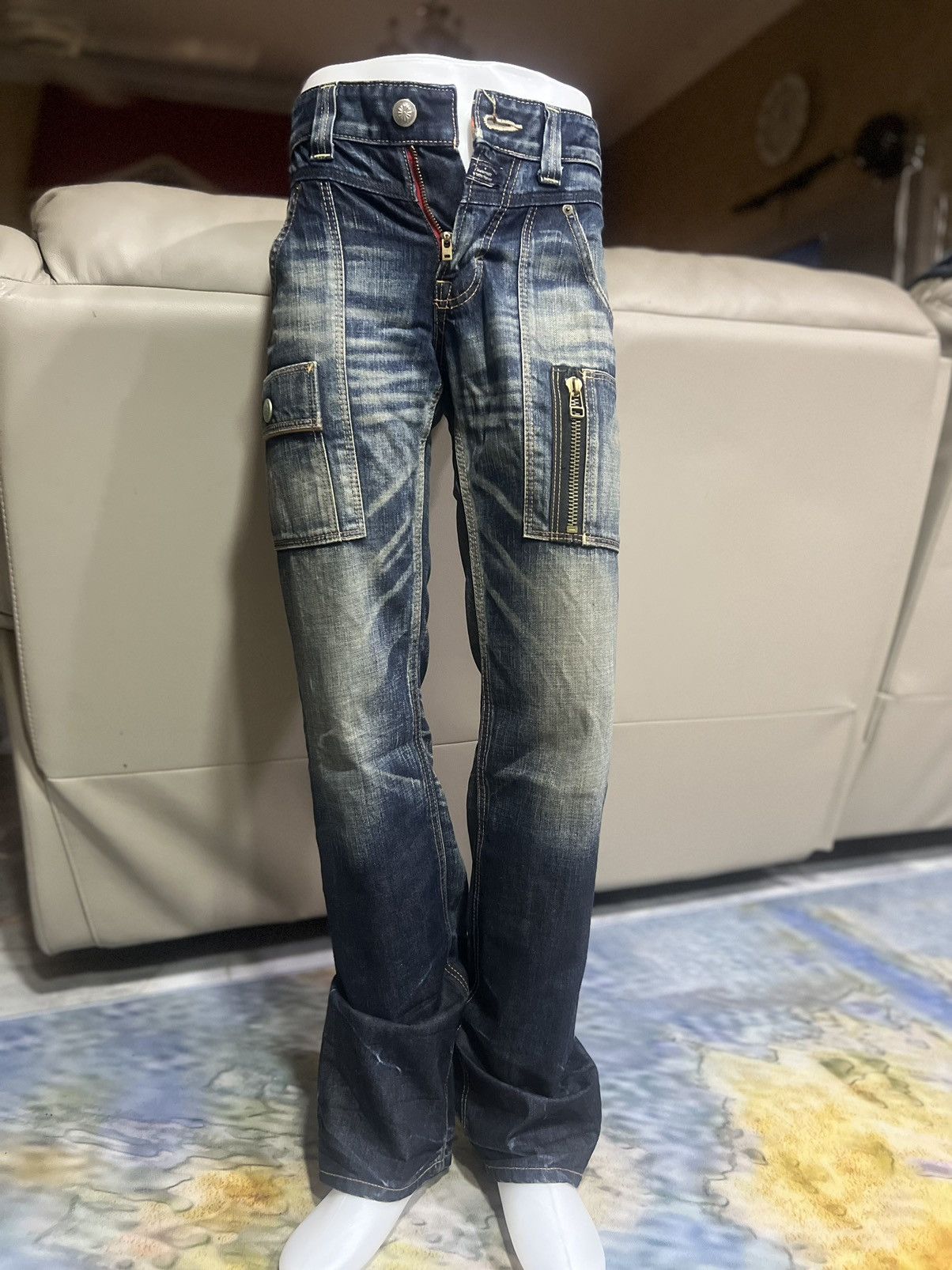 Edwin × Vintage Vintage Edwin Blue Trip Bush Pants/Tactical Cargo Pants Size US 30 / EU 46 - 3 Thumbnail