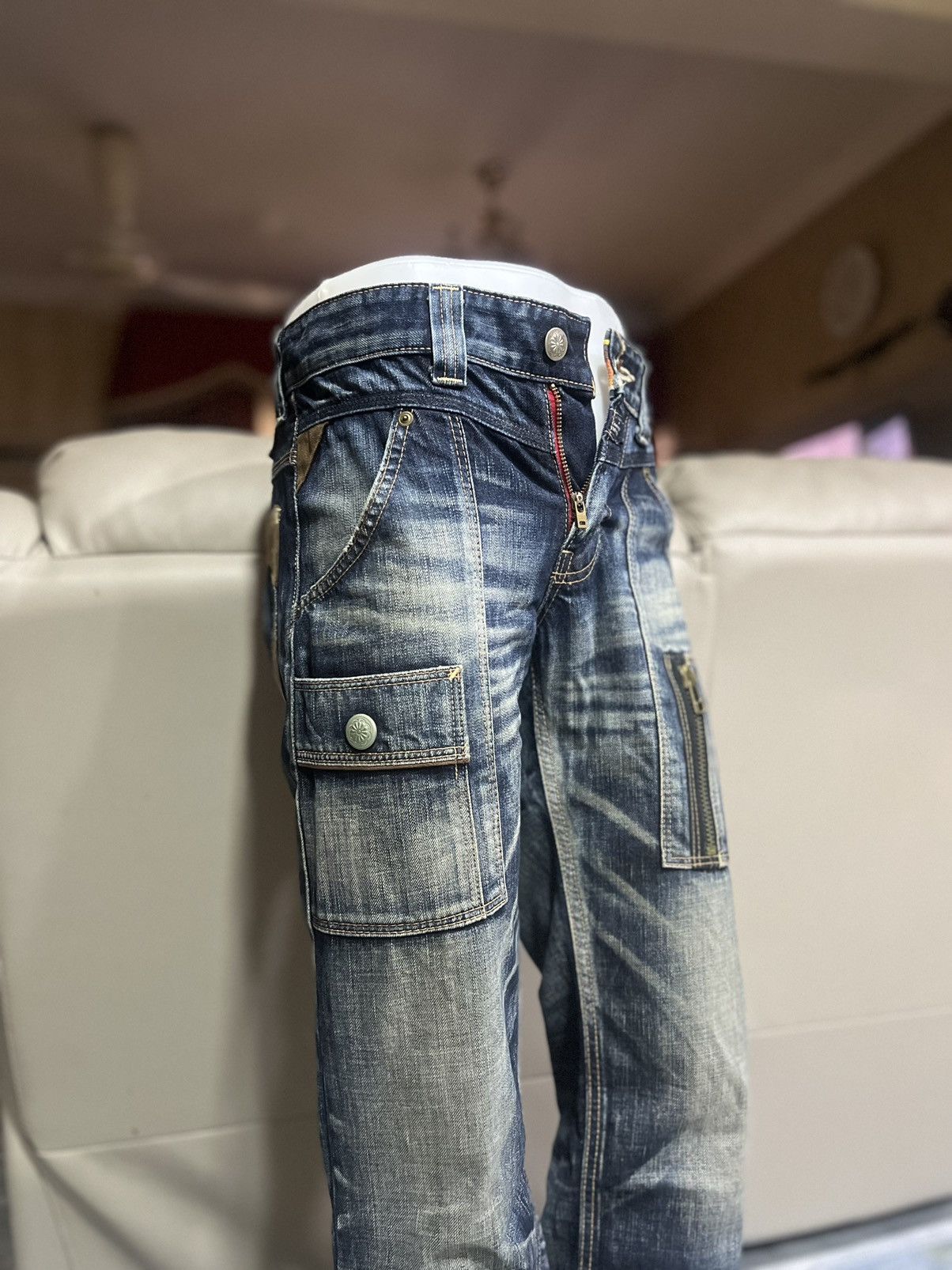 Edwin × Vintage Vintage Edwin Blue Trip Bush Pants/Tactical Cargo Pants Size US 30 / EU 46 - 2 Thumbnail