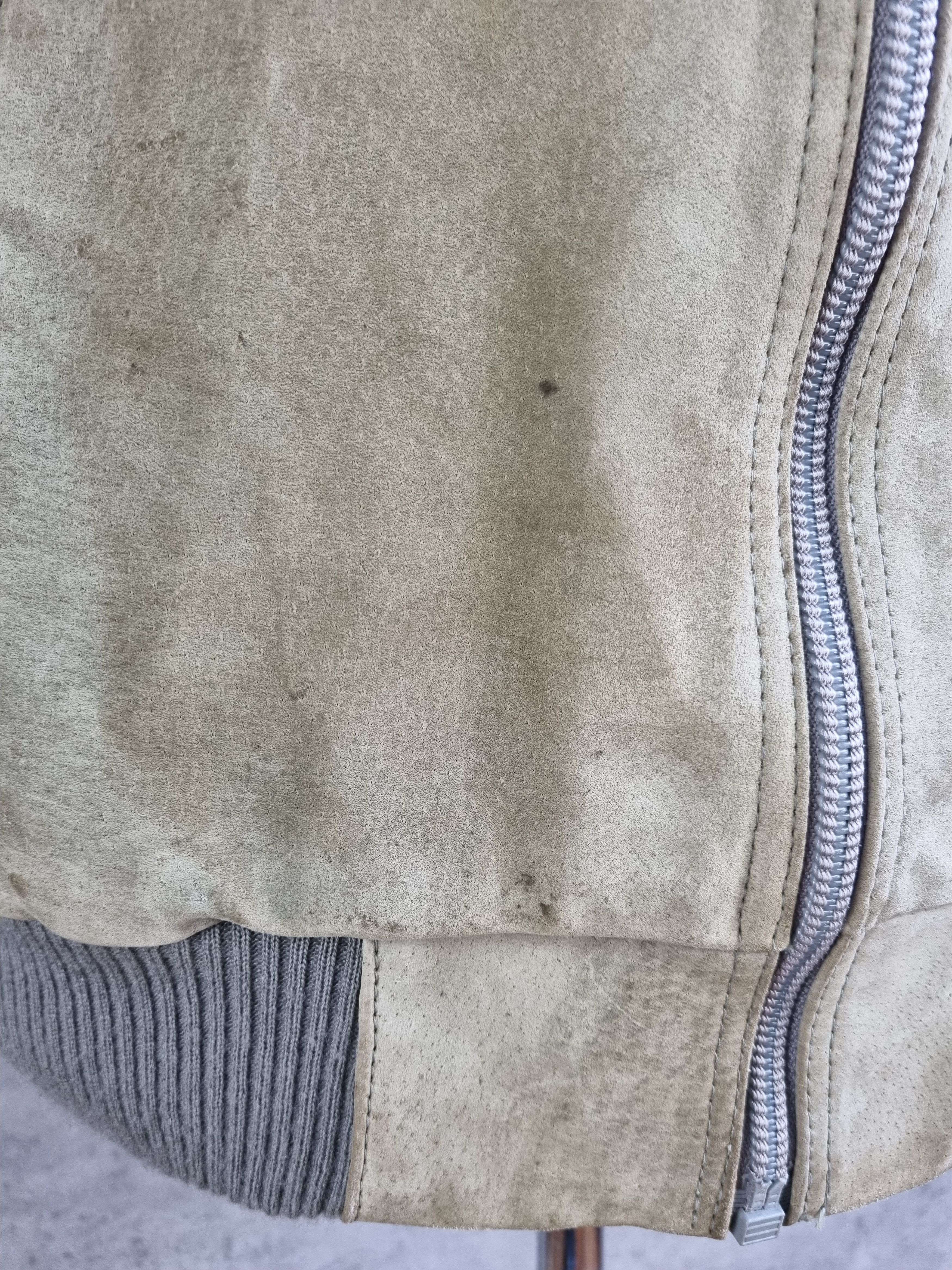 Genuine Leather × Leather 70s Leather Suede Heavy Jacket Biker Cafe racer Size US L / EU 52-54 / 3 - 14 Thumbnail