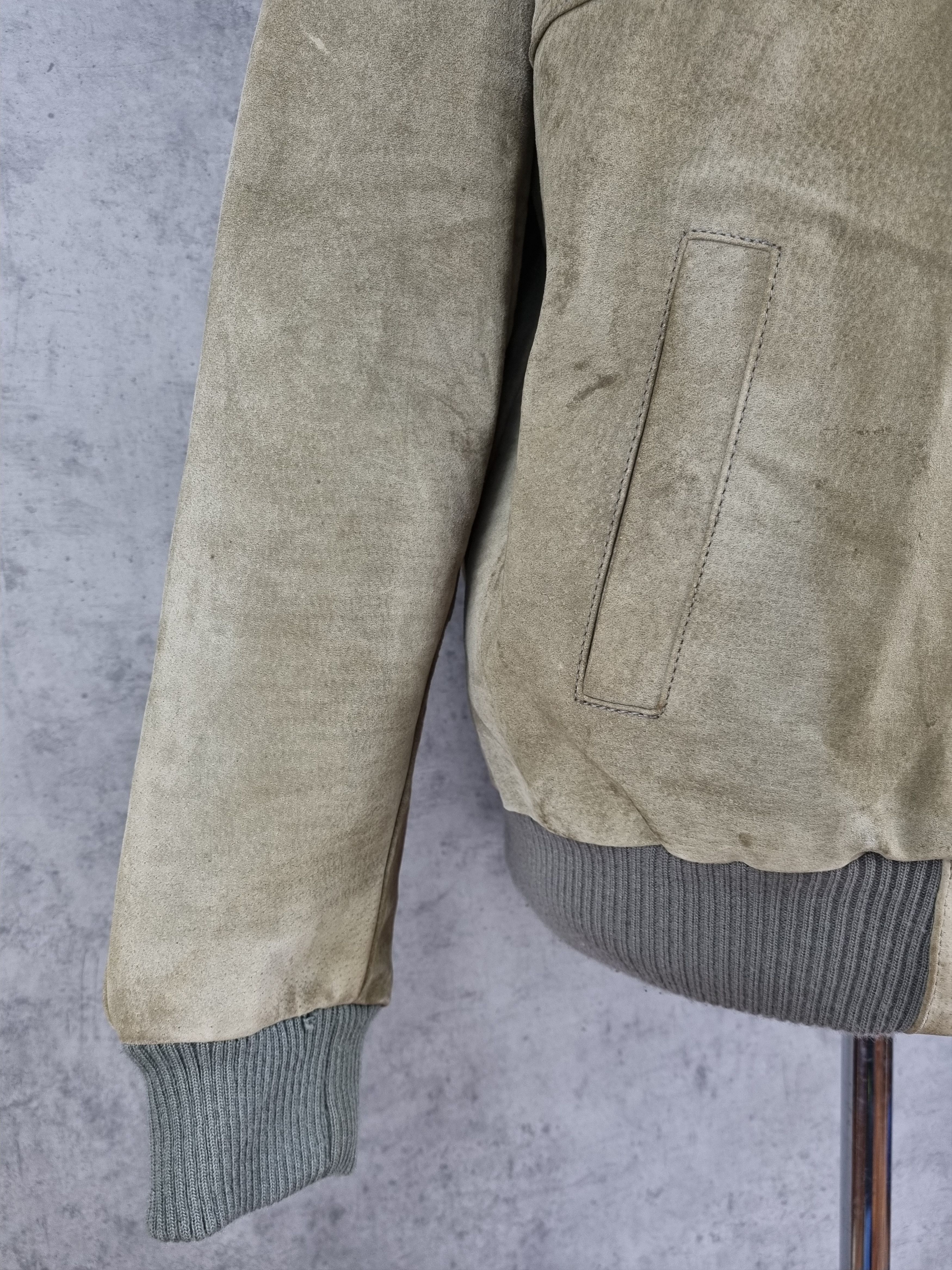 Genuine Leather × Leather 70s Leather Suede Heavy Jacket Biker Cafe racer Size US L / EU 52-54 / 3 - 8 Thumbnail