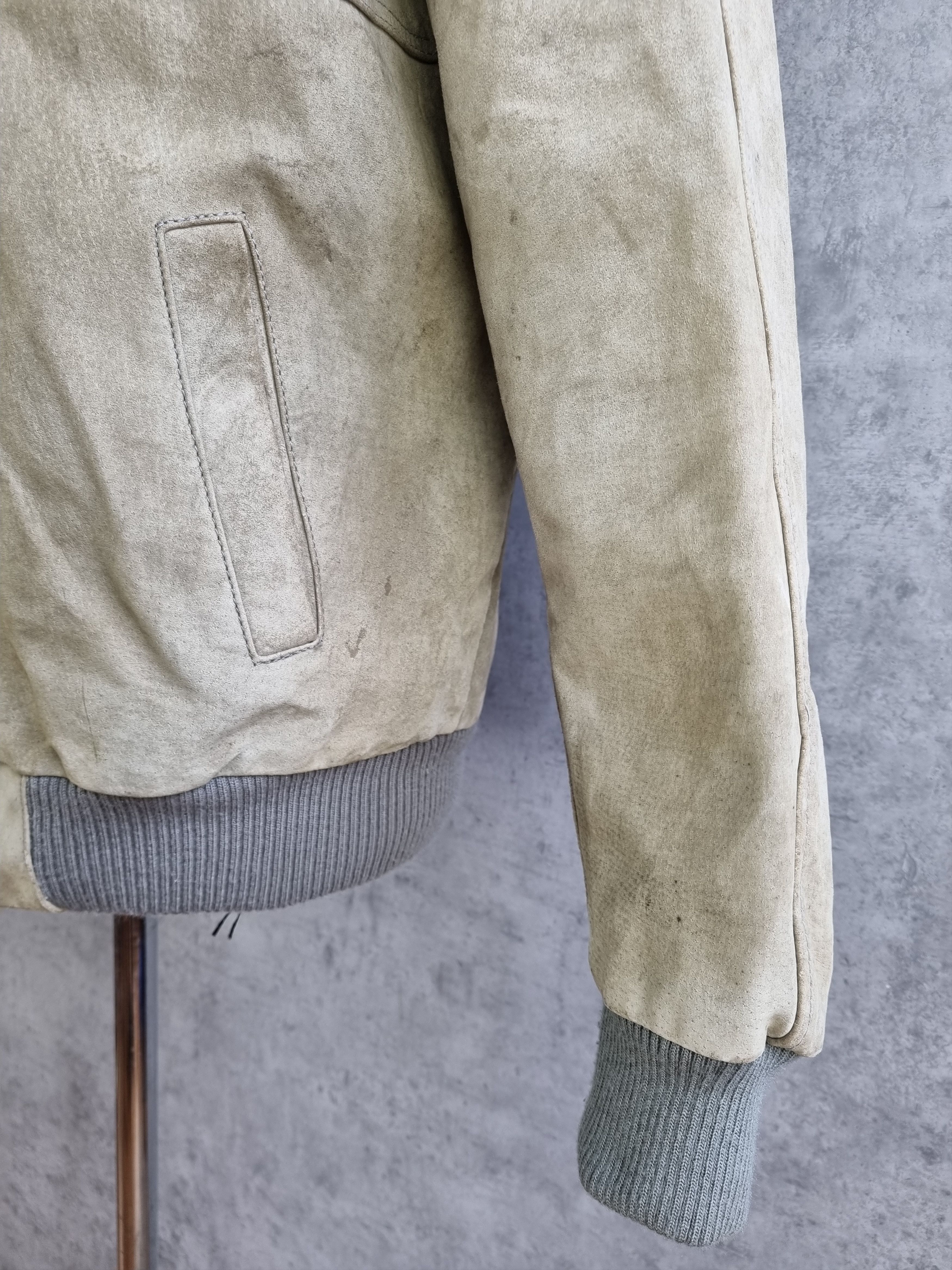 Genuine Leather × Leather 70s Leather Suede Heavy Jacket Biker Cafe racer Size US L / EU 52-54 / 3 - 9 Thumbnail