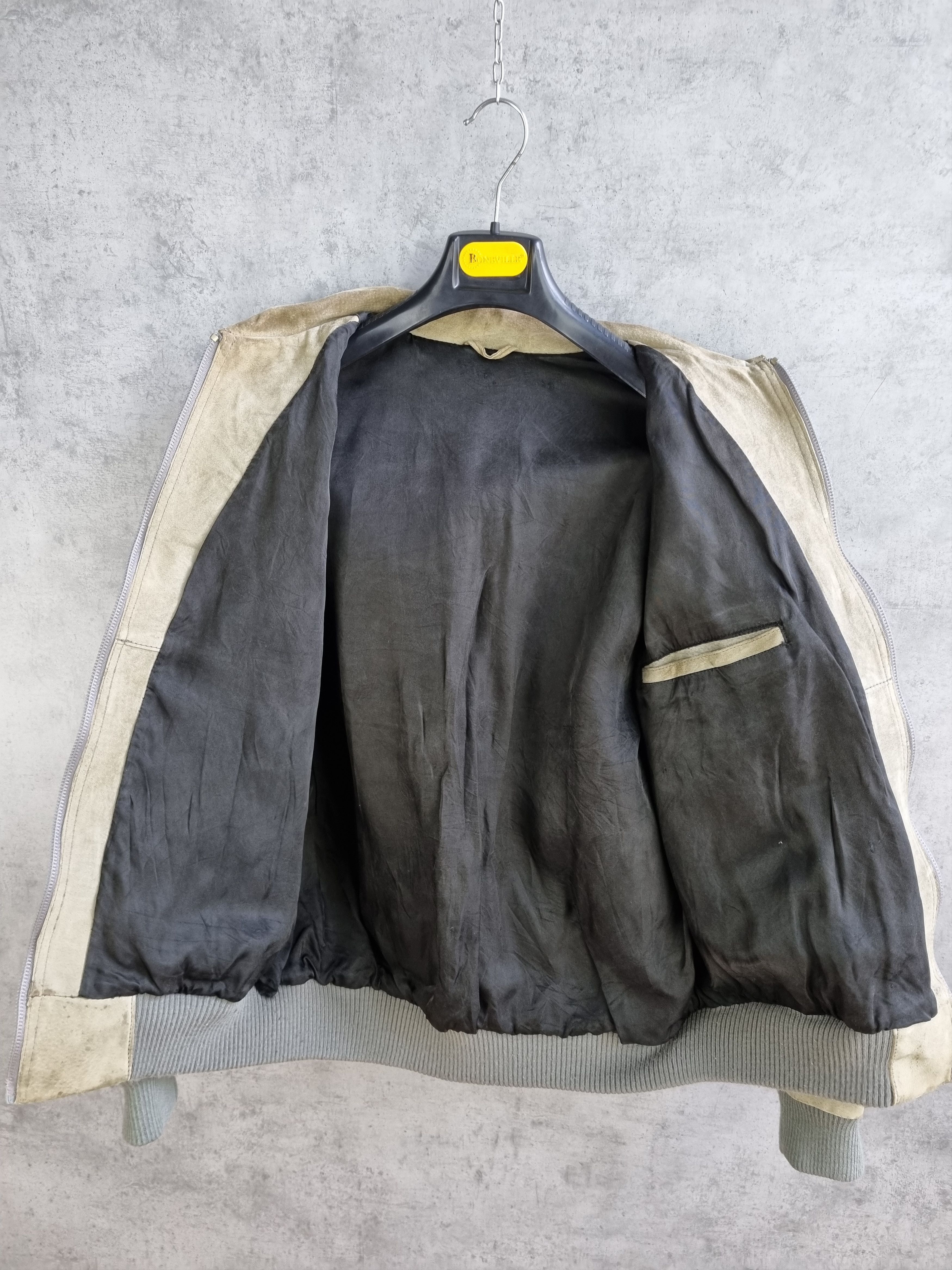 Genuine Leather × Leather 70s Leather Suede Heavy Jacket Biker Cafe racer Size US L / EU 52-54 / 3 - 10 Thumbnail