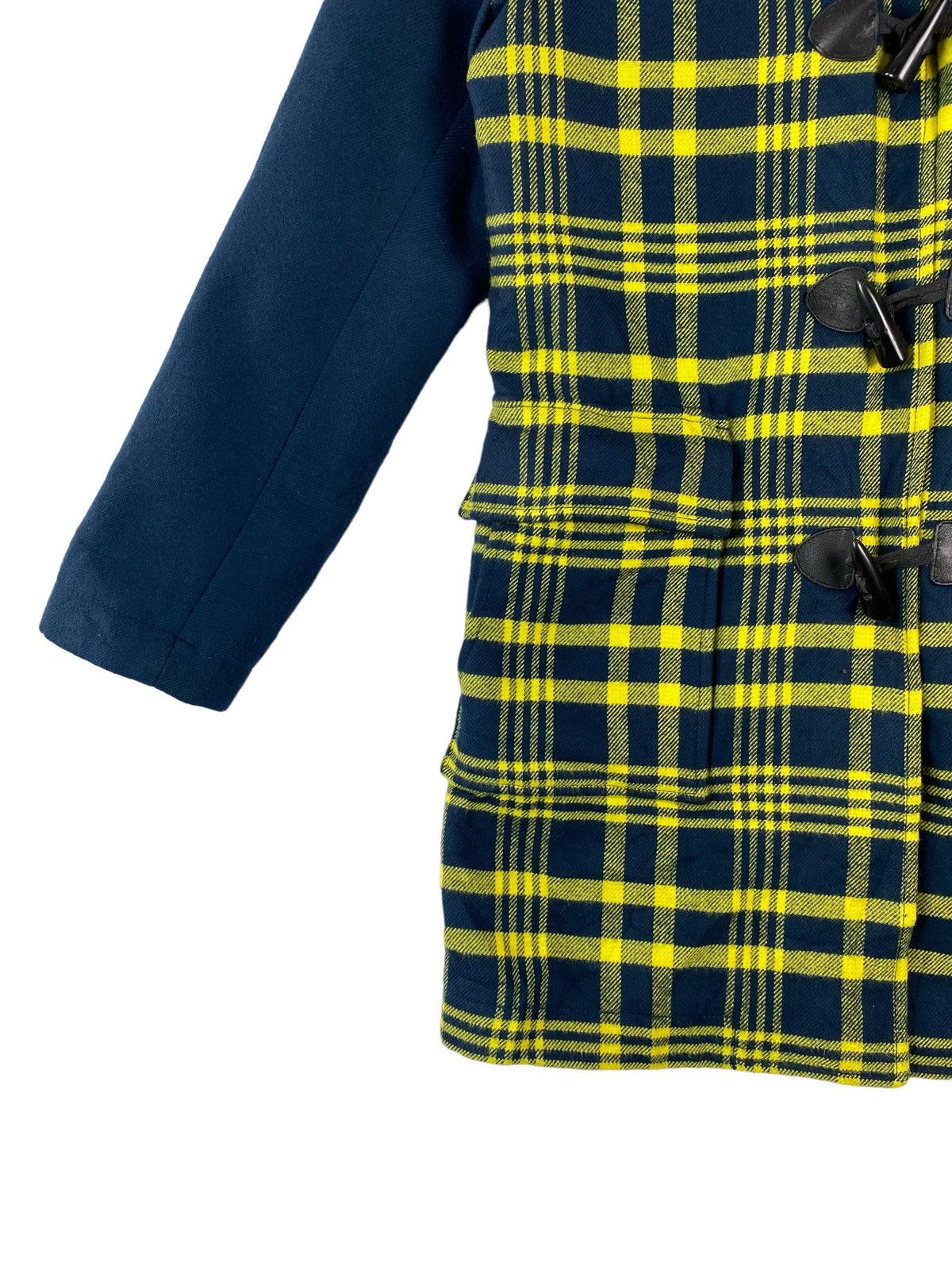 Vintage × agnes b. Vtg 90s AGNES B wool duffle coat yellow plaid design Size US M / EU 48-50 / 2 - 4 Thumbnail