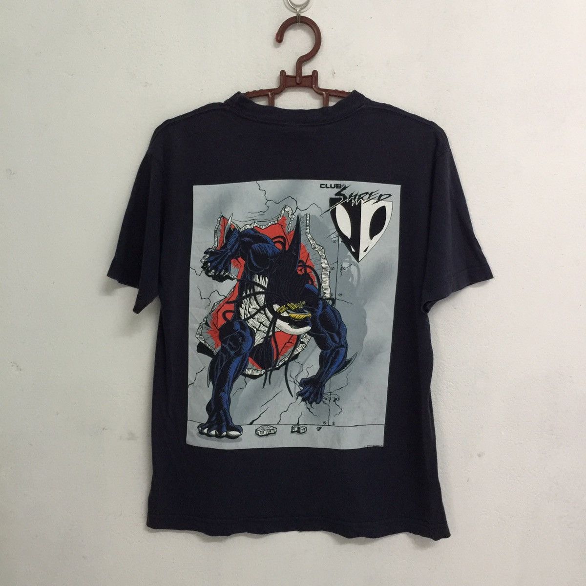 Other Club shred tshirt faded fabric made in usa sewn in mexico Size US S / EU 44-46 / 1 - 1 Thumbnail