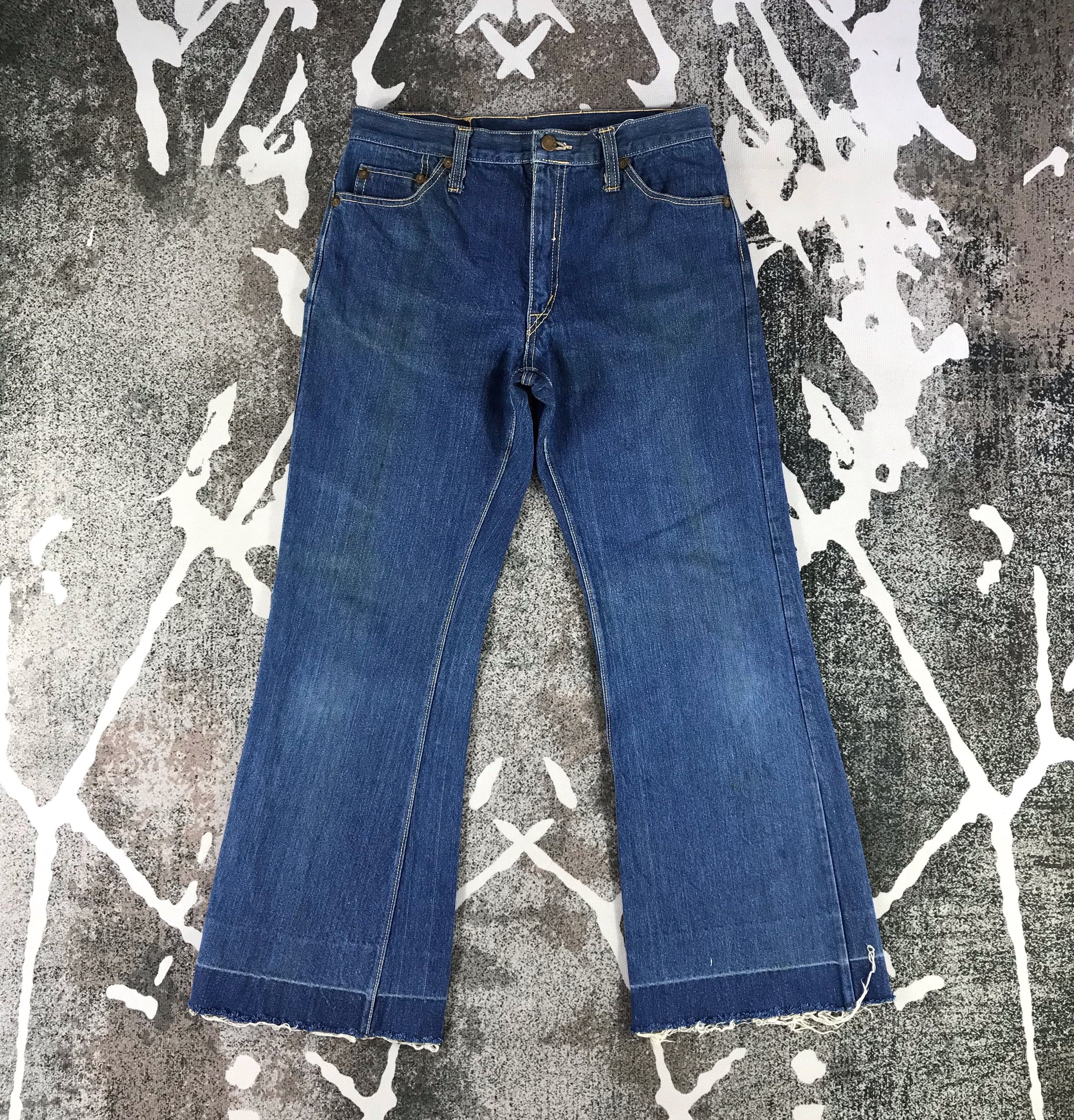 Vintage Vintage 80s Bell Bottom Jeans Cropped Flare Denim | Grailed