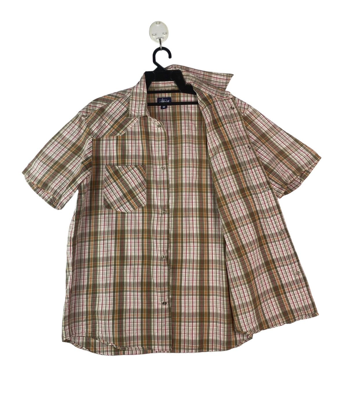Stussy Vtg 90s STUSSY western pearl snap button plaid shirts Size US M / EU 48-50 / 2 - 2 Thumbnail