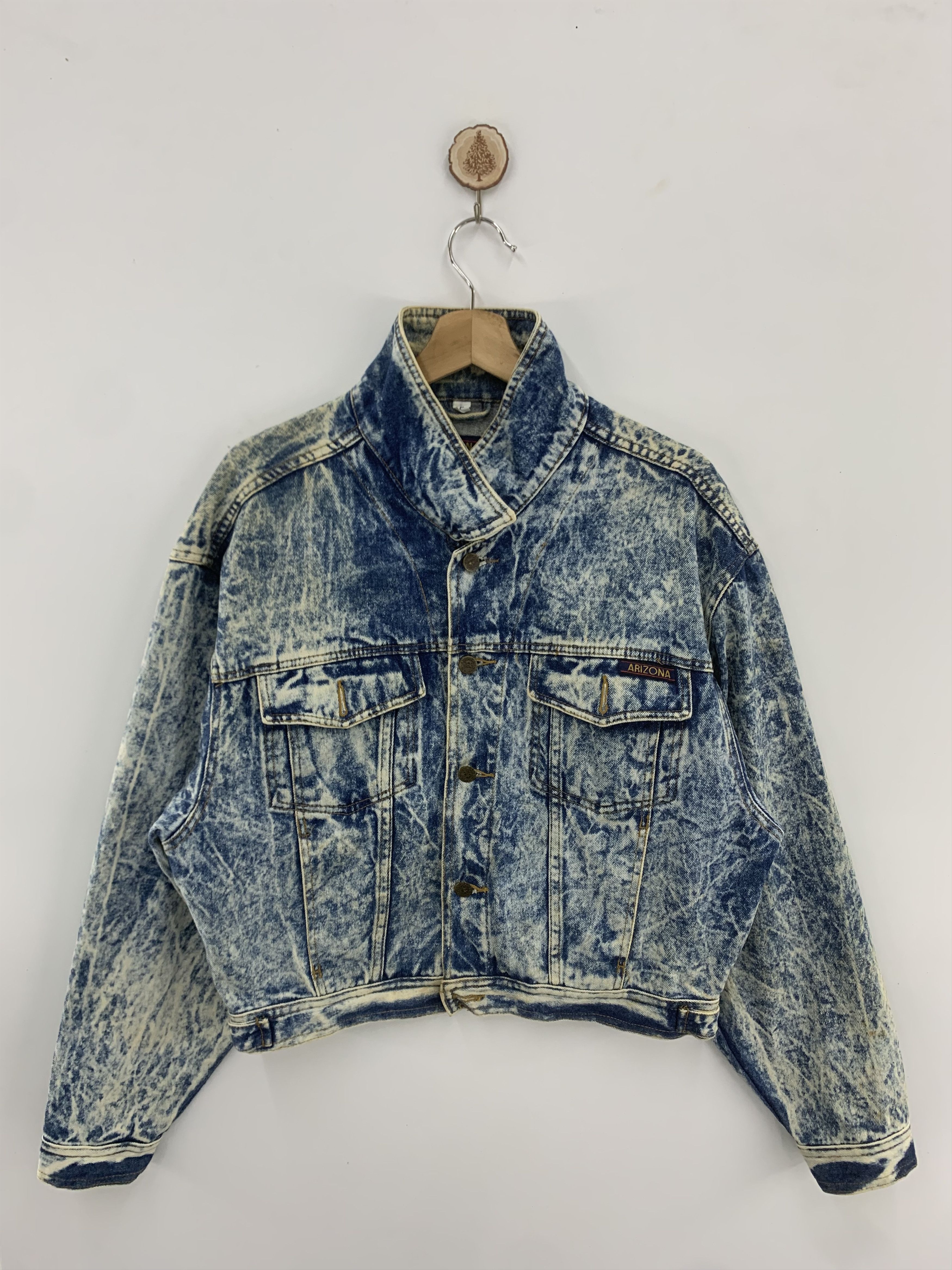 Arizona Jean Co. Vintage Arizona Acid Wash Denim Jacket Size US S / EU 44-46 / 1 - 1 Thumbnail