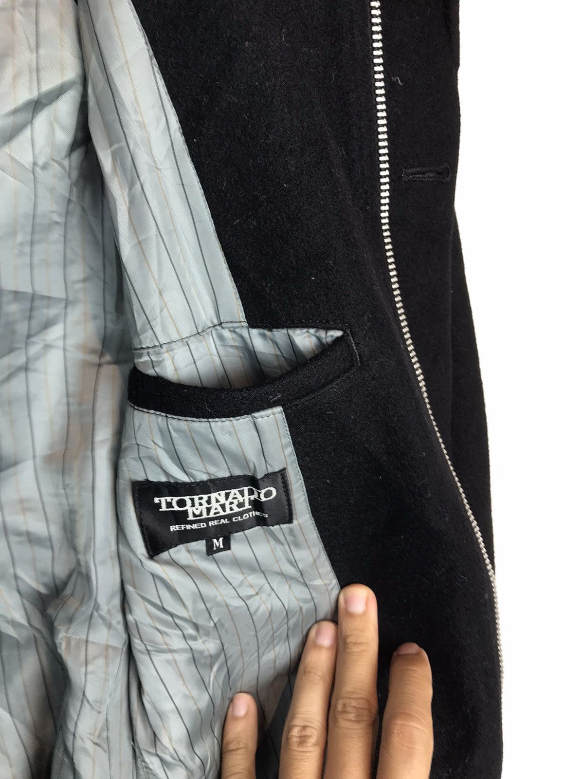 Tornado Mart Tornado Mart wool long coat zipper button up jacket Size US M / EU 48-50 / 2 - 6 Thumbnail
