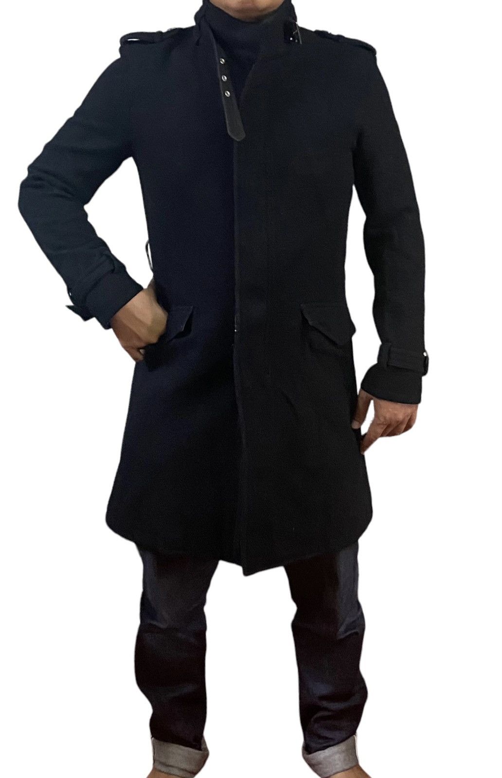 Tornado Mart Tornado Mart wool long coat zipper button up jacket Size US M / EU 48-50 / 2 - 1 Thumbnail