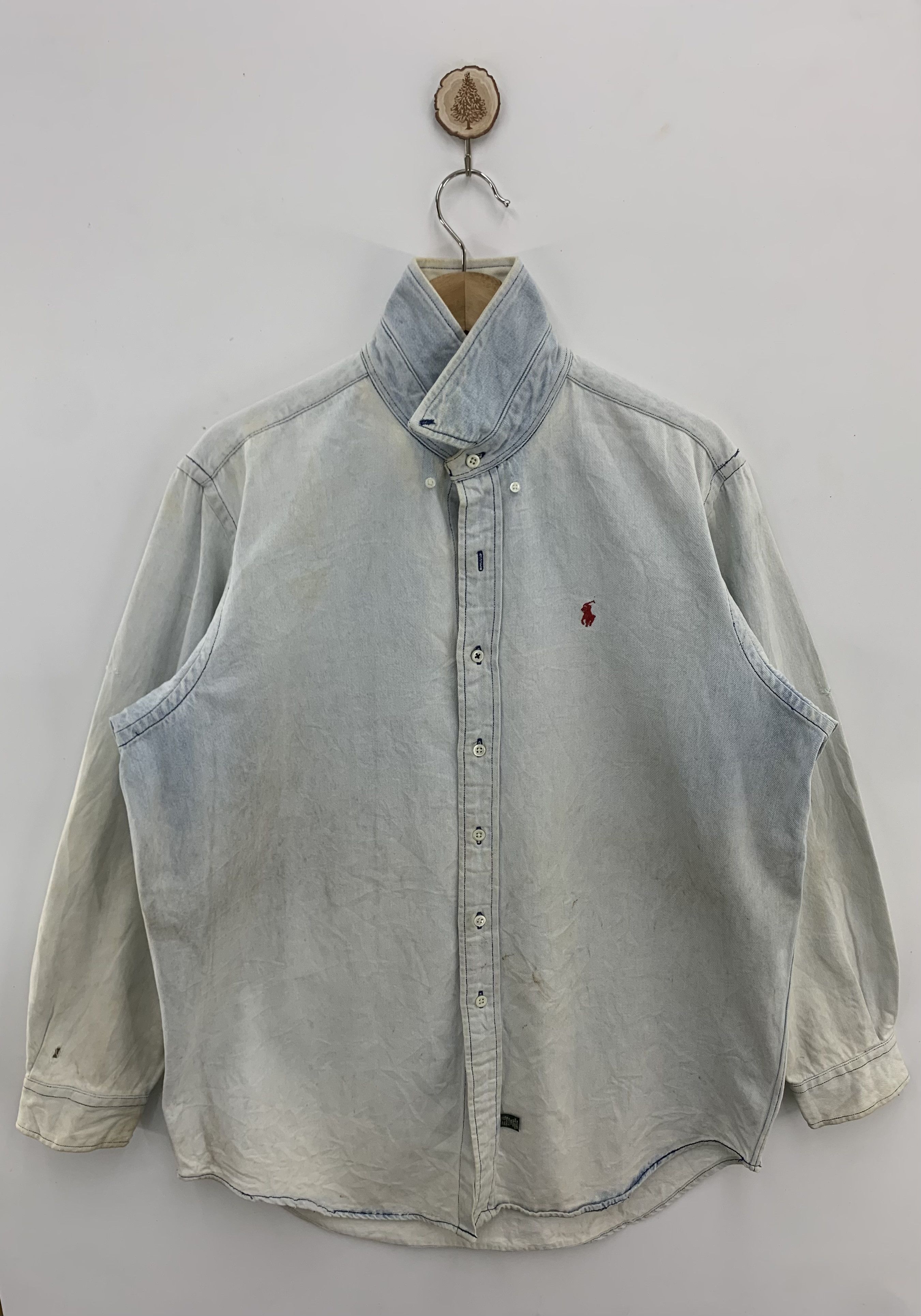 Polo Ralph Lauren Vintage Polo Ralph Lauren Denim Jacket Faded Dirty Size US L / EU 52-54 / 3 - 1 Thumbnail