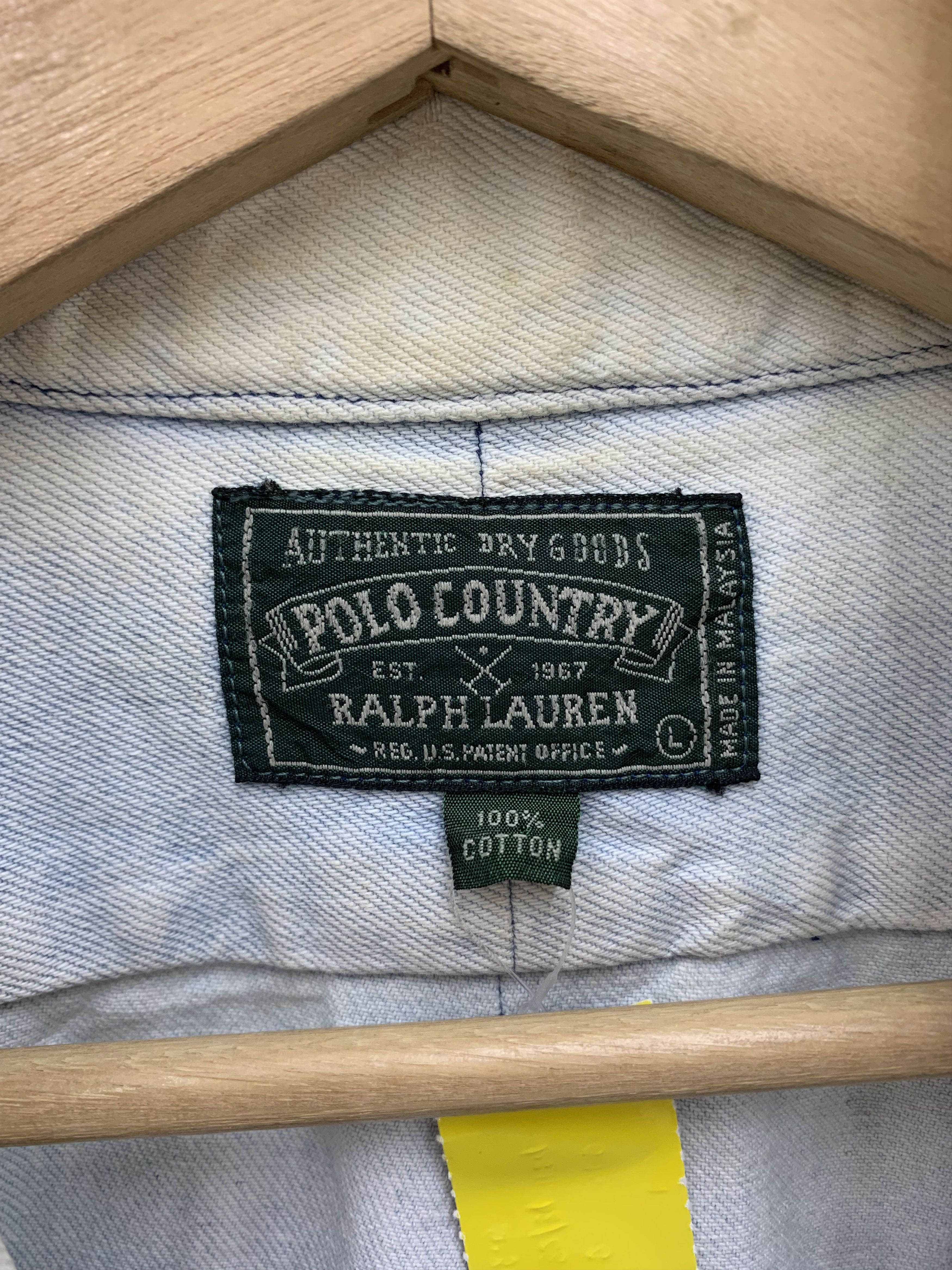 Polo Ralph Lauren Vintage Polo Ralph Lauren Denim Jacket Faded Dirty Size US L / EU 52-54 / 3 - 4 Thumbnail