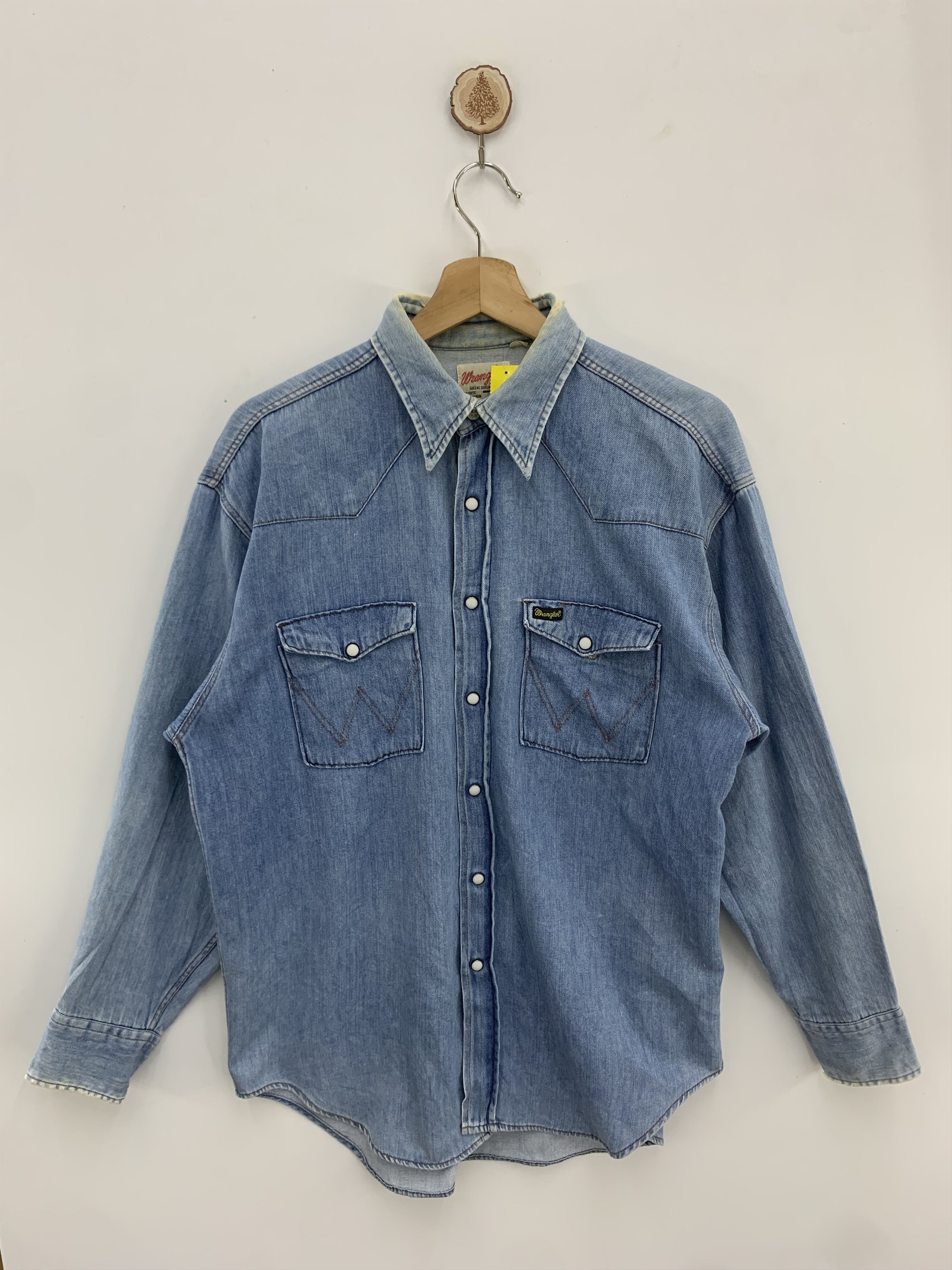 Vintage Vintage Wrangler Denim Jacket Baggy Oversized Size US XL / EU 56 / 4 - 1 Thumbnail