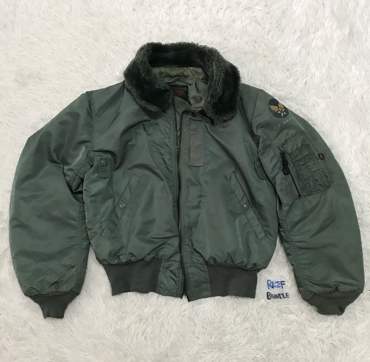 Alpha Industries Vintage Alpha Industries Bomber Jacket (main zip broken) Size US M / EU 48-50 / 2 - 1 Thumbnail