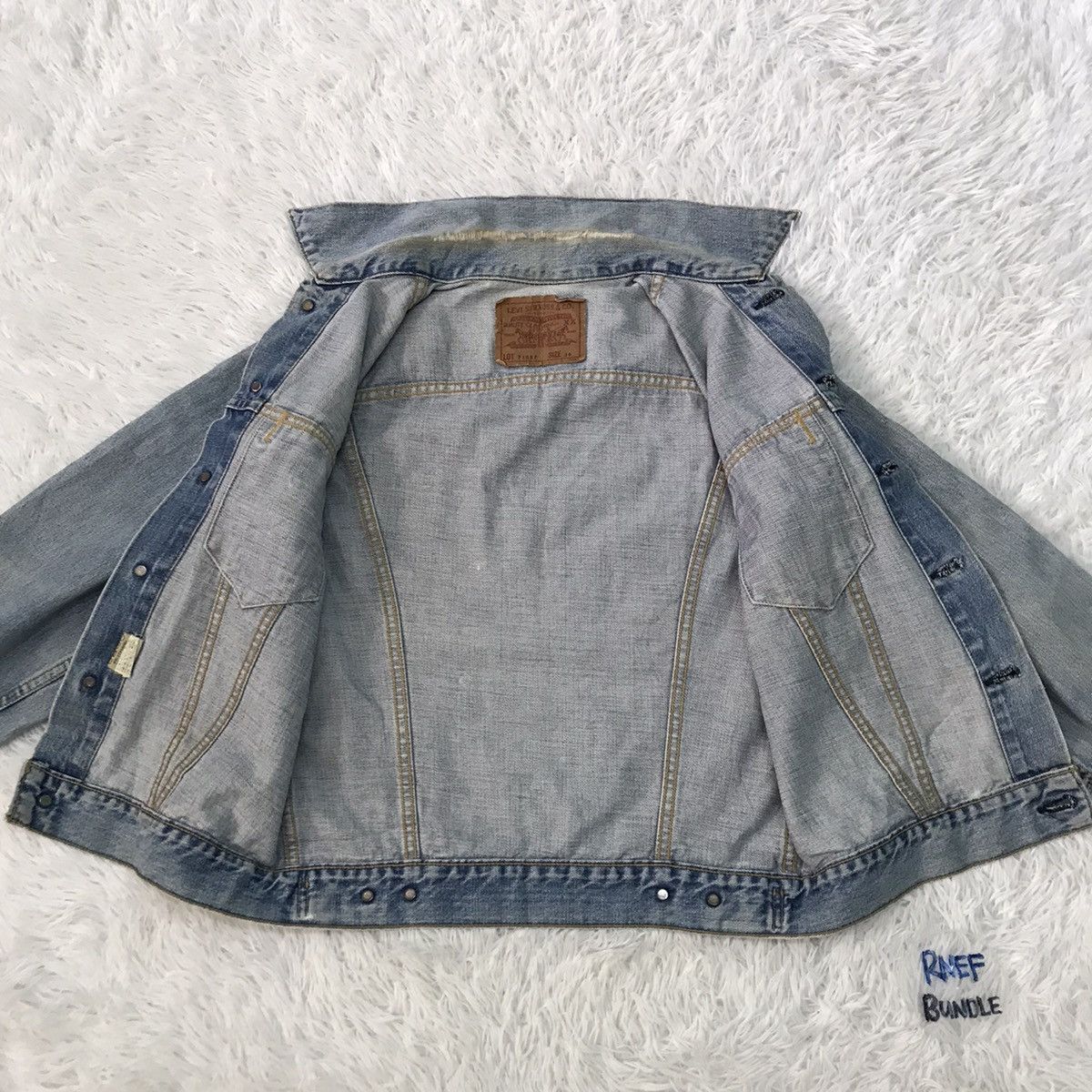 Levi's vintage denim jacket,LEVIS big E made in japan Size US S / EU 44-46 / 1 - 15 Thumbnail