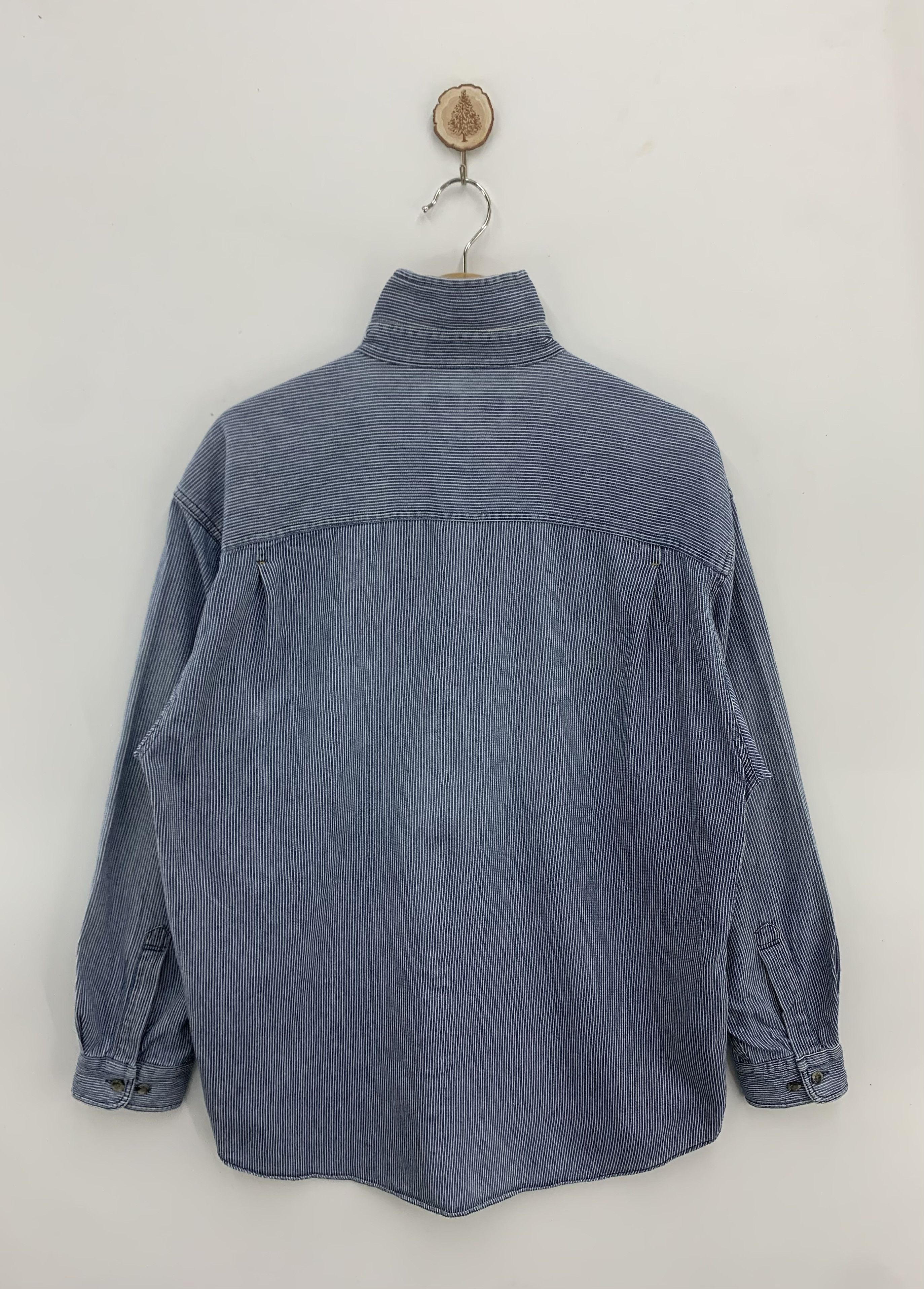 Japanese Brand Vintage Kansai Yamamoto Jeans Denim Jacket Striped Size US L / EU 52-54 / 3 - 2 Thumbnail