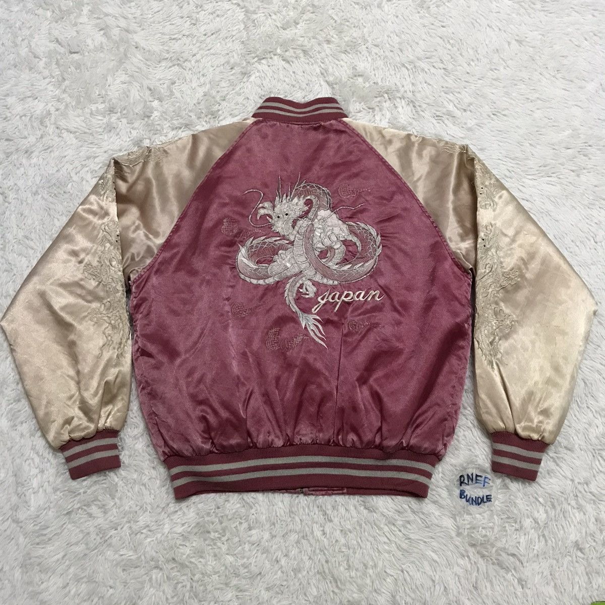 Sukajan Jacket Japanese Brand Embroidered Logo Dragon M-L