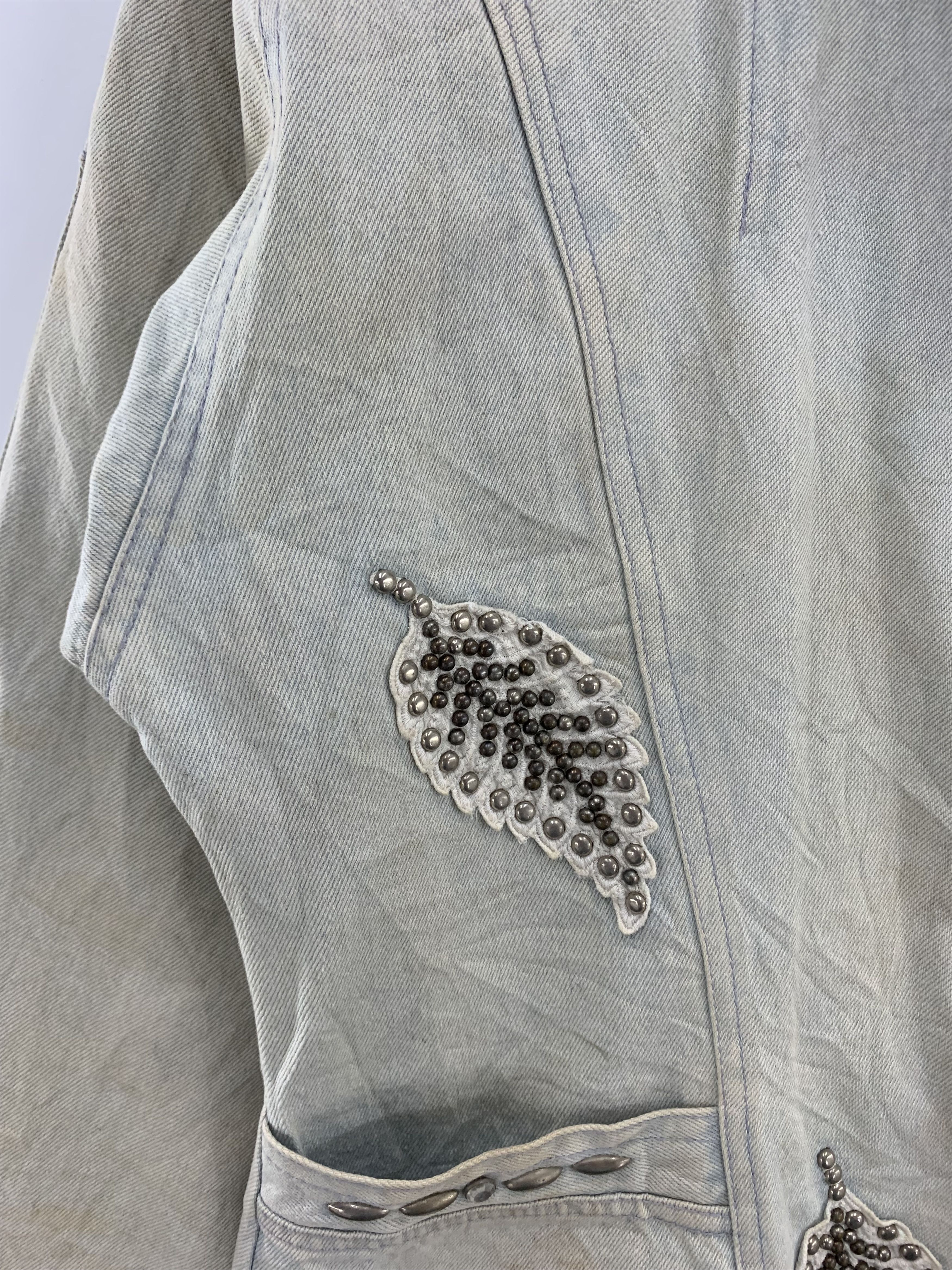 Japanese Brand Vintage Uni Reilankan INC Denim Jacket Spike Size S / US 4 / IT 40 - 9 Thumbnail