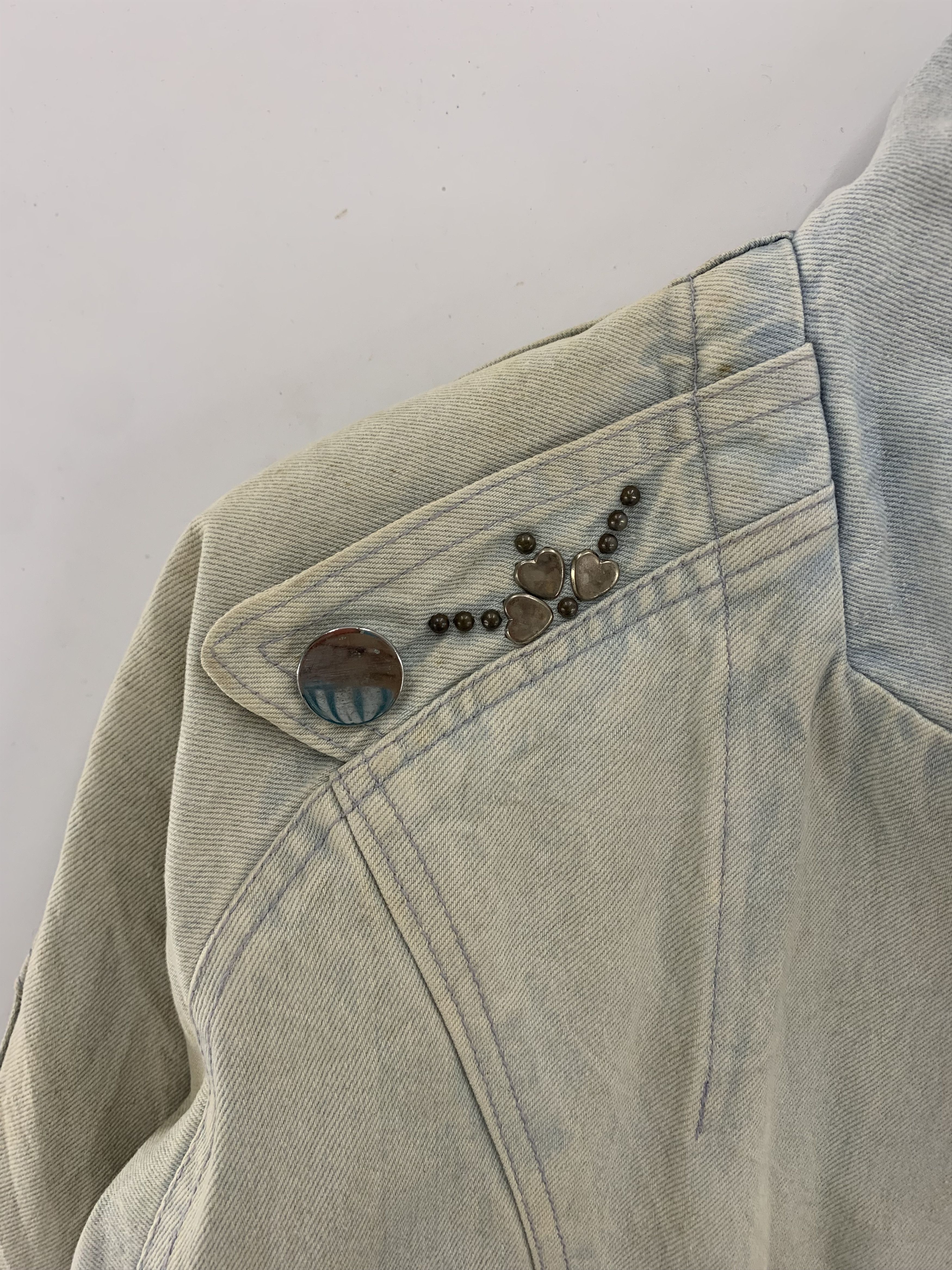 Japanese Brand Vintage Uni Reilankan INC Denim Jacket Spike Size S / US 4 / IT 40 - 6 Thumbnail