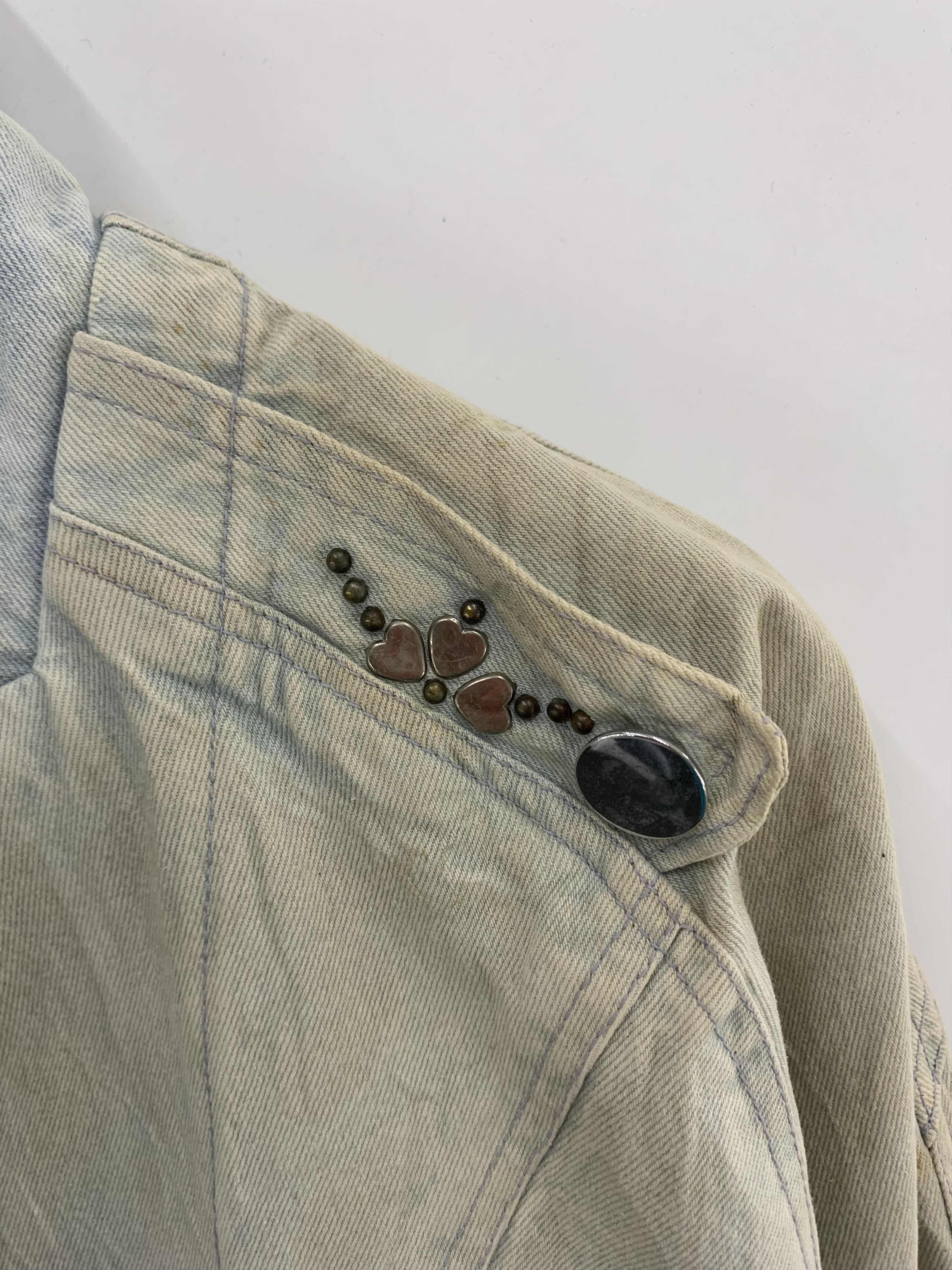 Japanese Brand Vintage Uni Reilankan INC Denim Jacket Spike Size S / US 4 / IT 40 - 7 Thumbnail