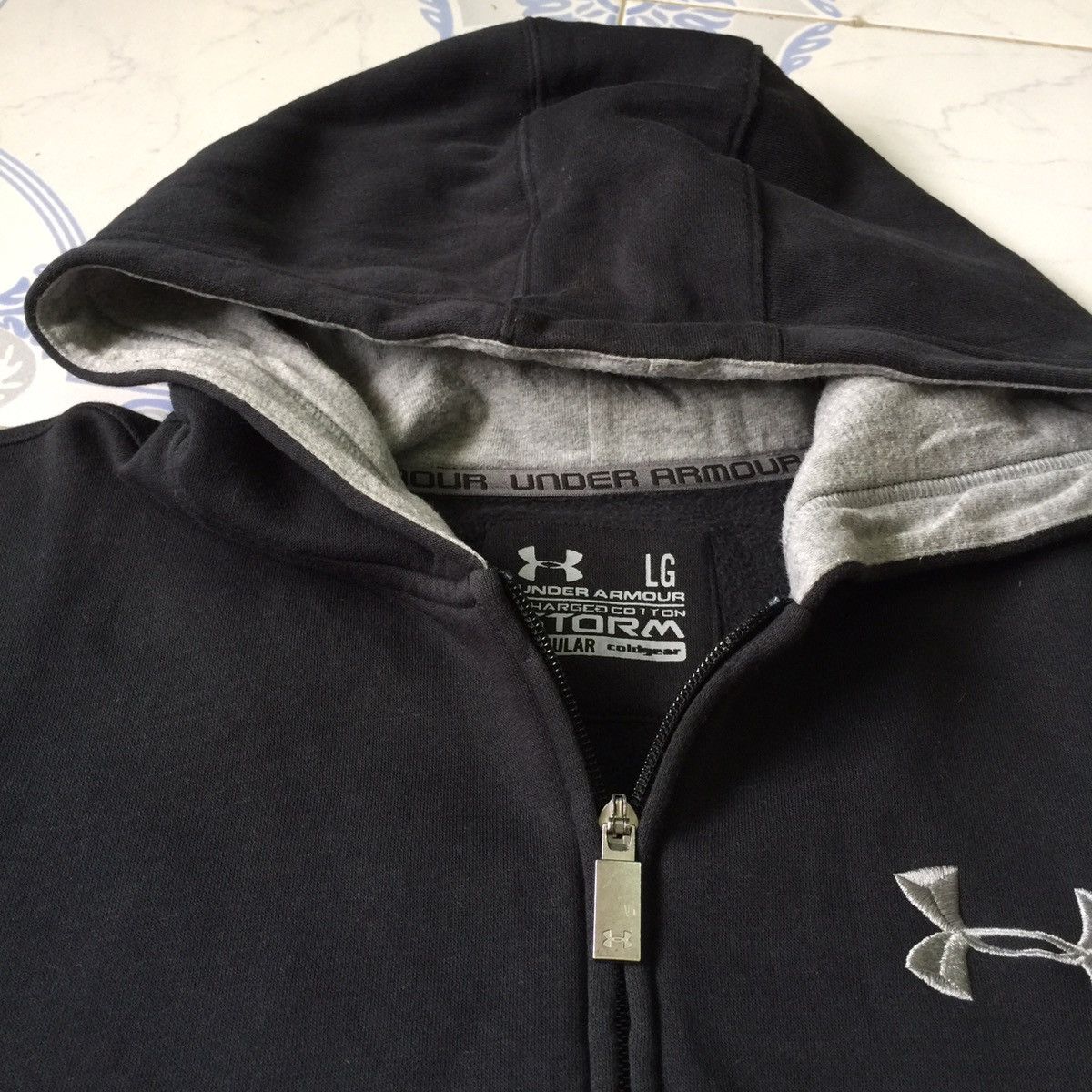 Japanese Brand Under amour faded big logo sweatshirt Size US L / EU 52-54 / 3 - 9 Thumbnail
