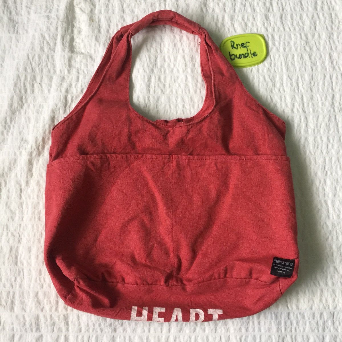 Heart market tote bag