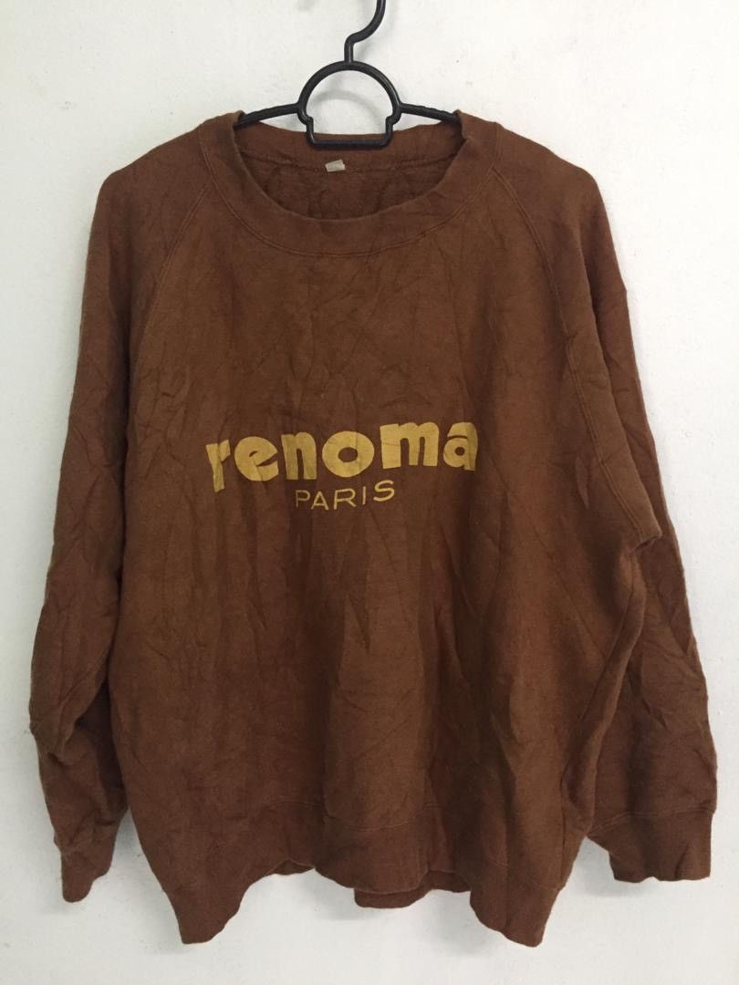 image of Renoma Paris Big Logo Sweatshirt Brown Colour, Men's (Size Large)
