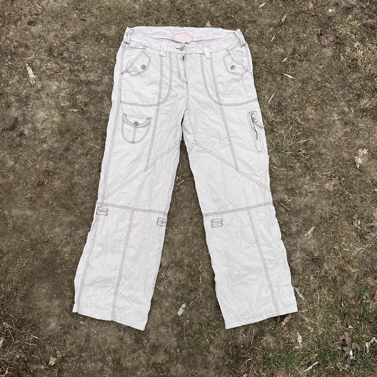 If Six Was Nine Vintage 90s Cargo Flared Pants Parachute Japan