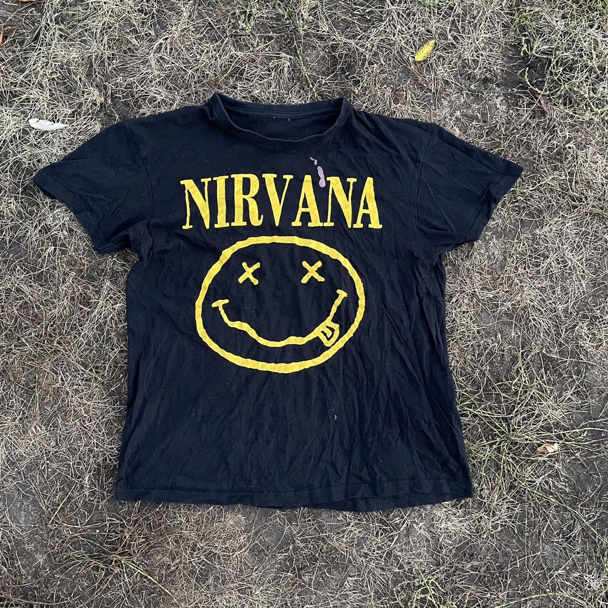 image of Y2K Nirvana In Utero Band Rock Tee Streetwear in Black, Women's (Size Small)