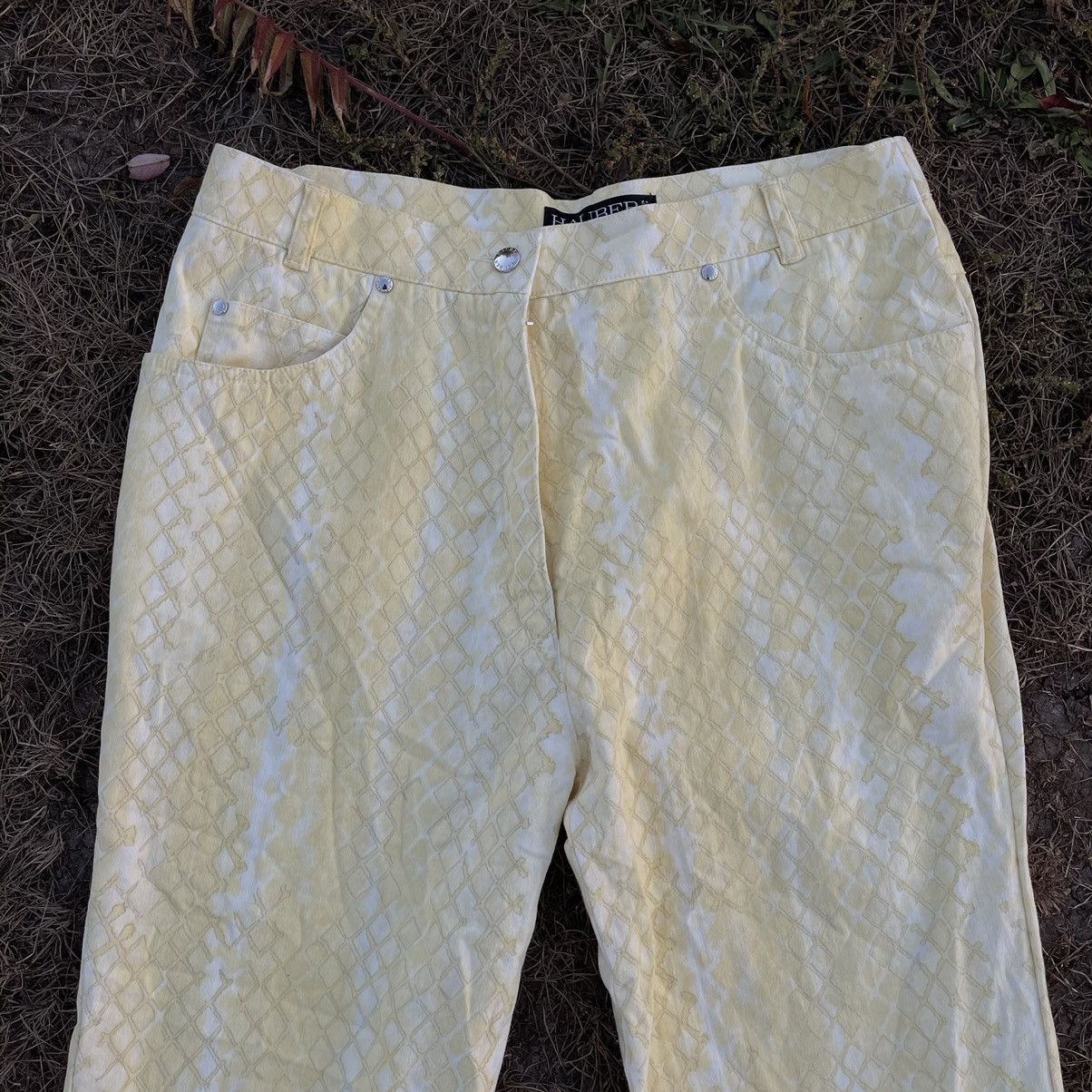 Vintage Vintage 90s Baggy Chino Pants Yellow Print Streetwear 30 Size 30" / US 8 / IT 44 - 2 Thumbnail