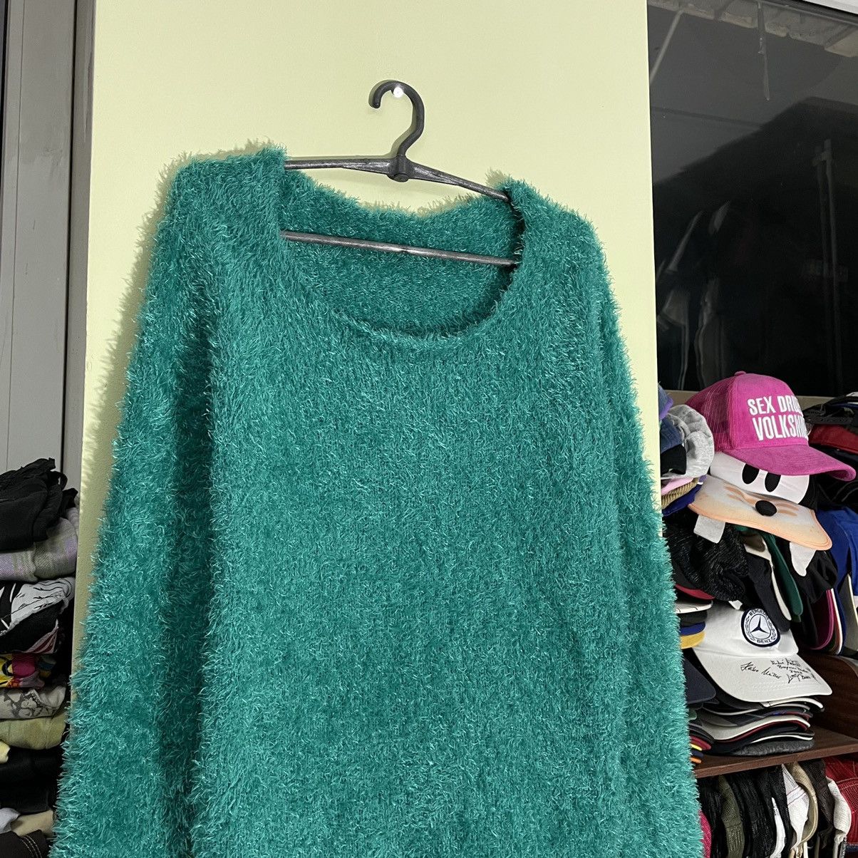 Vintage Vintage Y2K Teal Fuzzy Knit Sweater Hypebeast Indie Baggy M Size US M / EU 48-50 / 2 - 4 Thumbnail