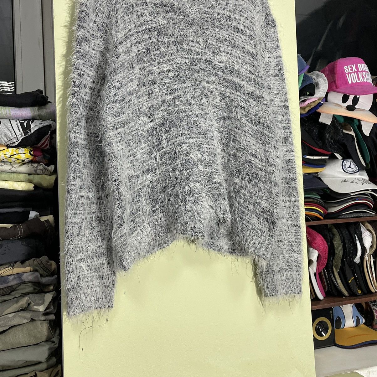If Six Was Nine Vintage Y2K Mohair Teddy Grass Sweater Fury Style HypeBeast Size ONE SIZE - 5 Thumbnail