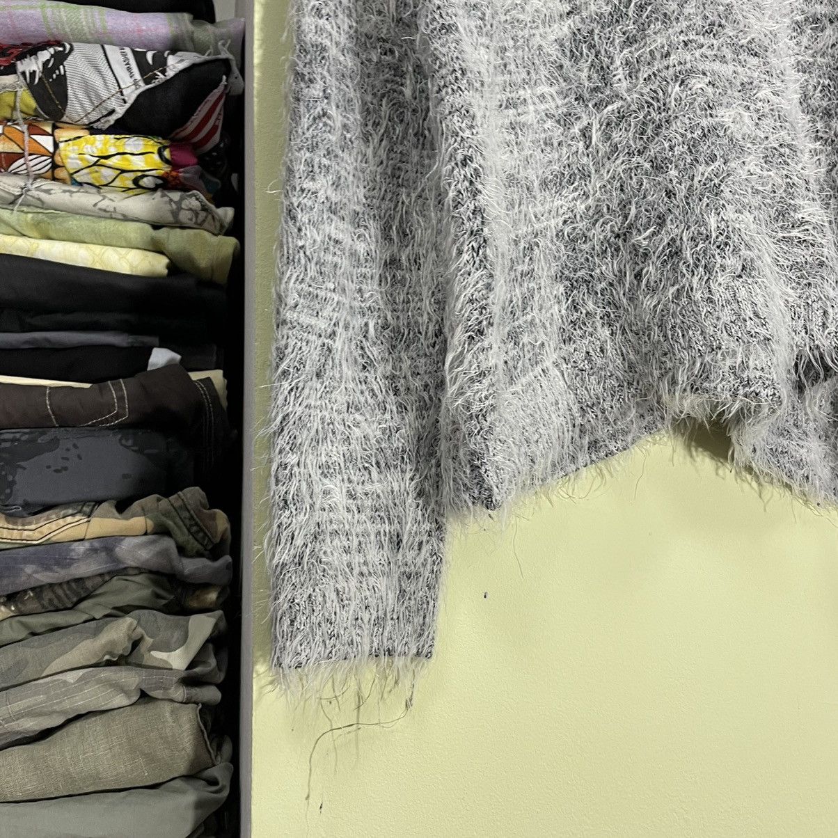 If Six Was Nine Vintage Y2K Mohair Teddy Grass Sweater Fury Style HypeBeast Size ONE SIZE - 6 Thumbnail