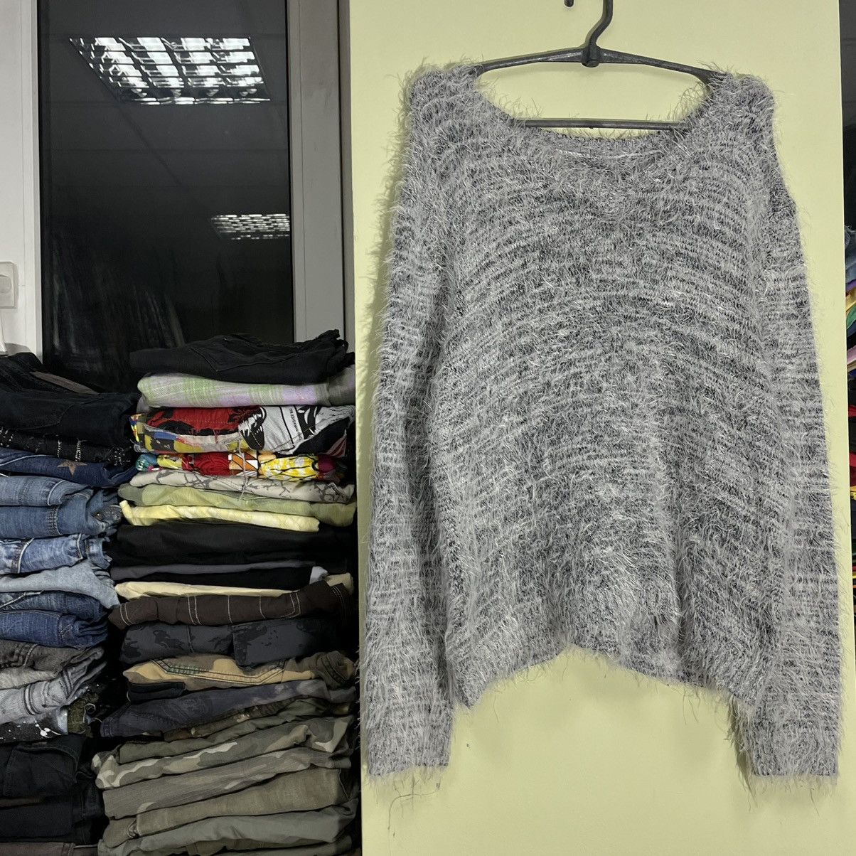 If Six Was Nine Vintage Y2K Mohair Teddy Grass Sweater Fury Style HypeBeast Size ONE SIZE - 3 Thumbnail