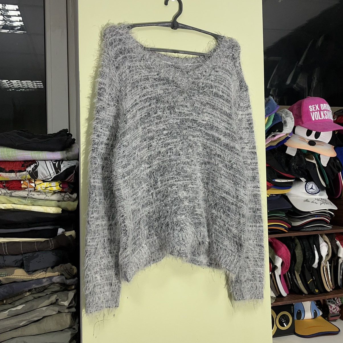 If Six Was Nine Vintage Y2K Mohair Teddy Grass Sweater Fury Style HypeBeast Size ONE SIZE - 2 Thumbnail