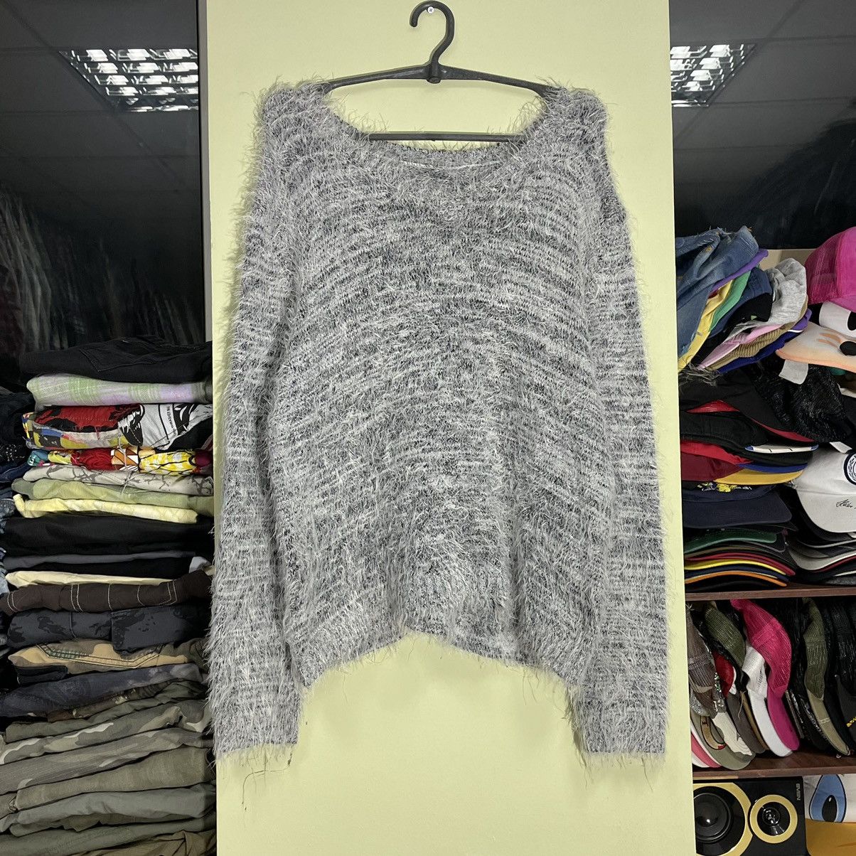 If Six Was Nine Vintage Y2K Mohair Teddy Grass Sweater Fury Style HypeBeast Size ONE SIZE - 1 Thumbnail