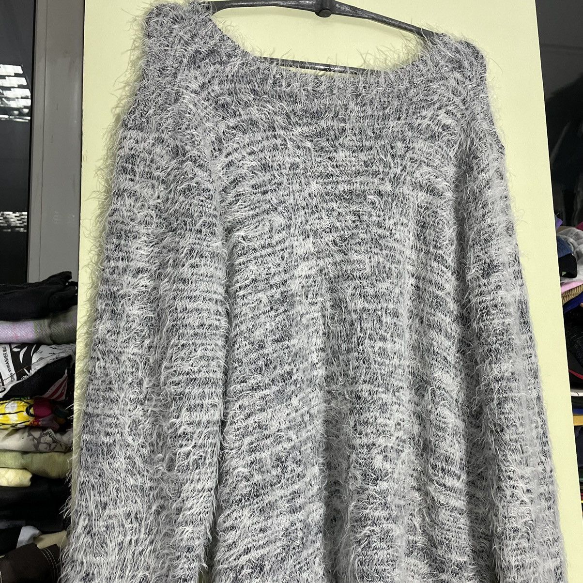 If Six Was Nine Vintage Y2K Mohair Teddy Grass Sweater Fury Style HypeBeast Size ONE SIZE - 8 Thumbnail