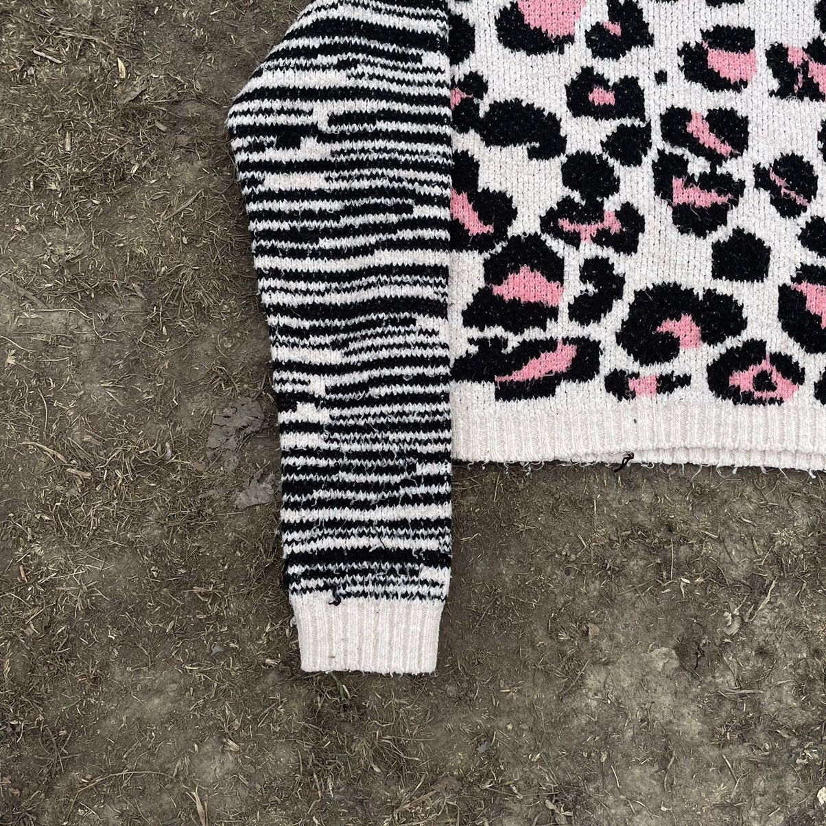 Vintage Vintage Y2K Leopard Print Crop Sweater Indie Grunge Boxy M Size M / US 6-8 / IT 42-44 - 3 Thumbnail