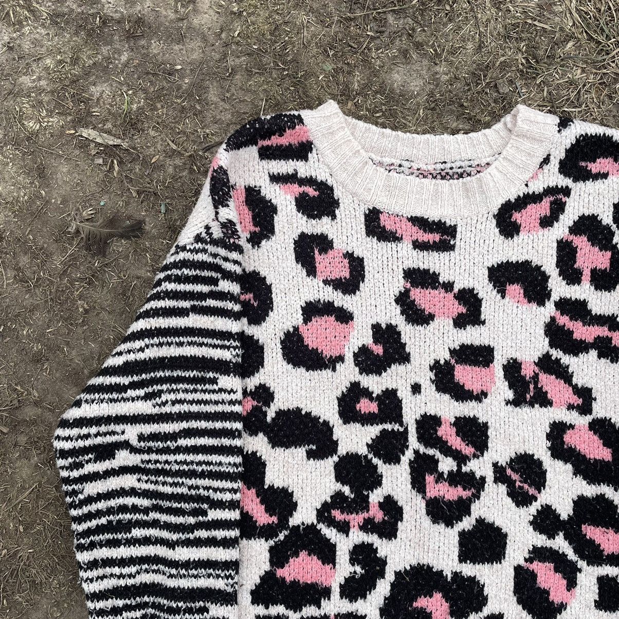 Vintage Vintage Y2K Leopard Print Crop Sweater Indie Grunge Boxy M Size M / US 6-8 / IT 42-44 - 4 Thumbnail
