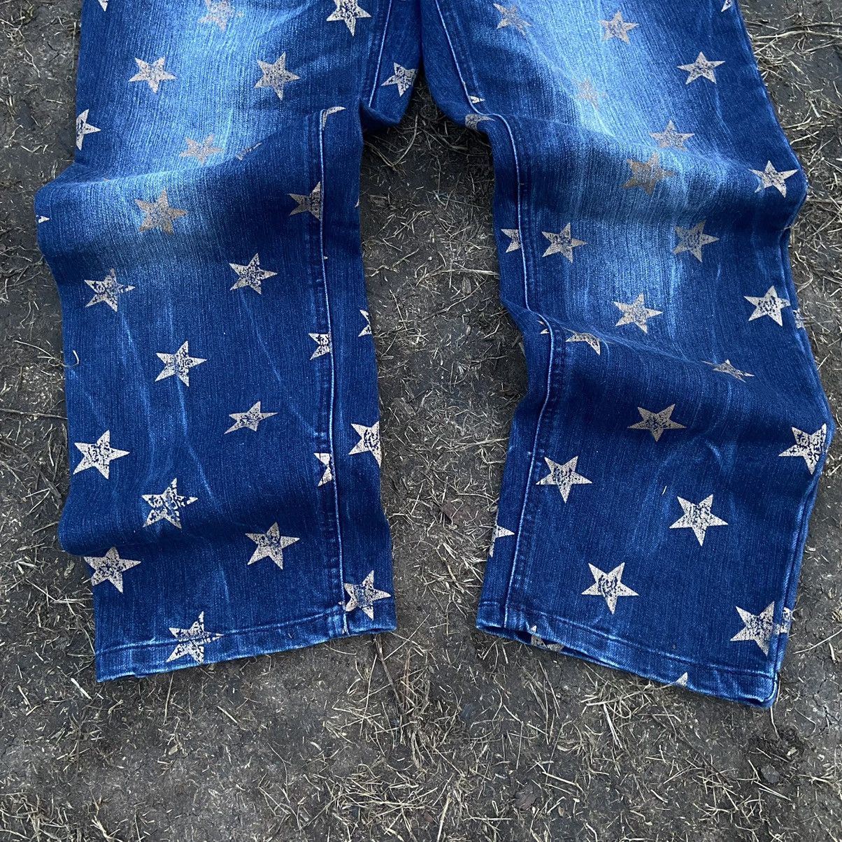 If Six Was Nine Vintage Faded Stars ⭐️ Japan Jeans Repair Streetwear Y2K Size 30" / US 8 / IT 44 - 2 Thumbnail