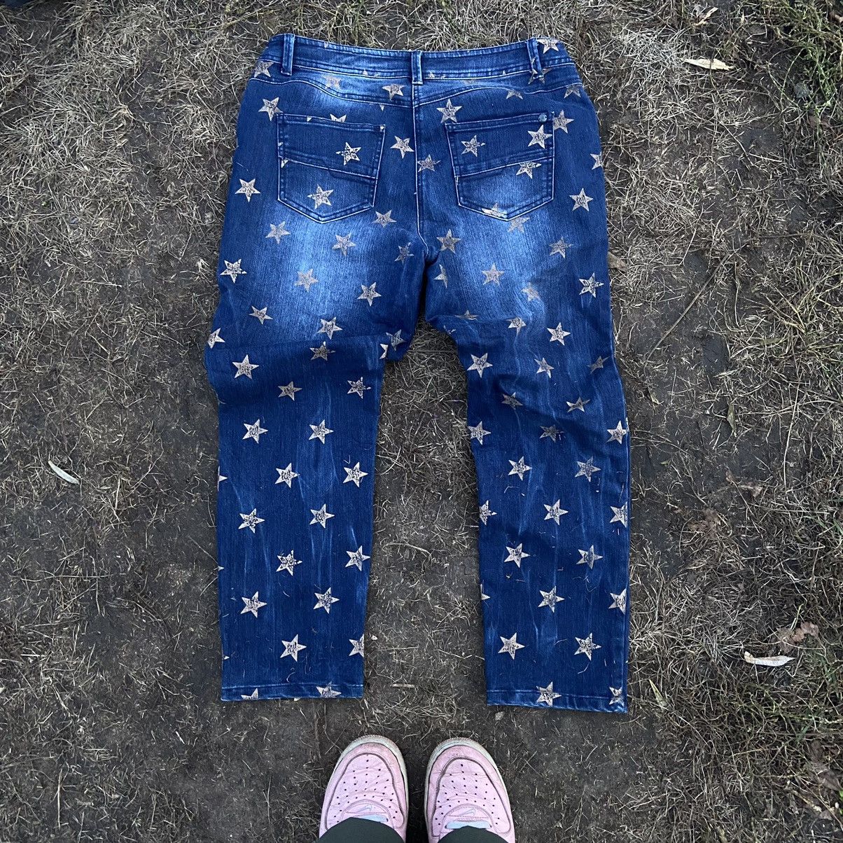If Six Was Nine Vintage Faded Stars ⭐️ Japan Jeans Repair Streetwear Y2K Size 30" / US 8 / IT 44 - 7 Thumbnail