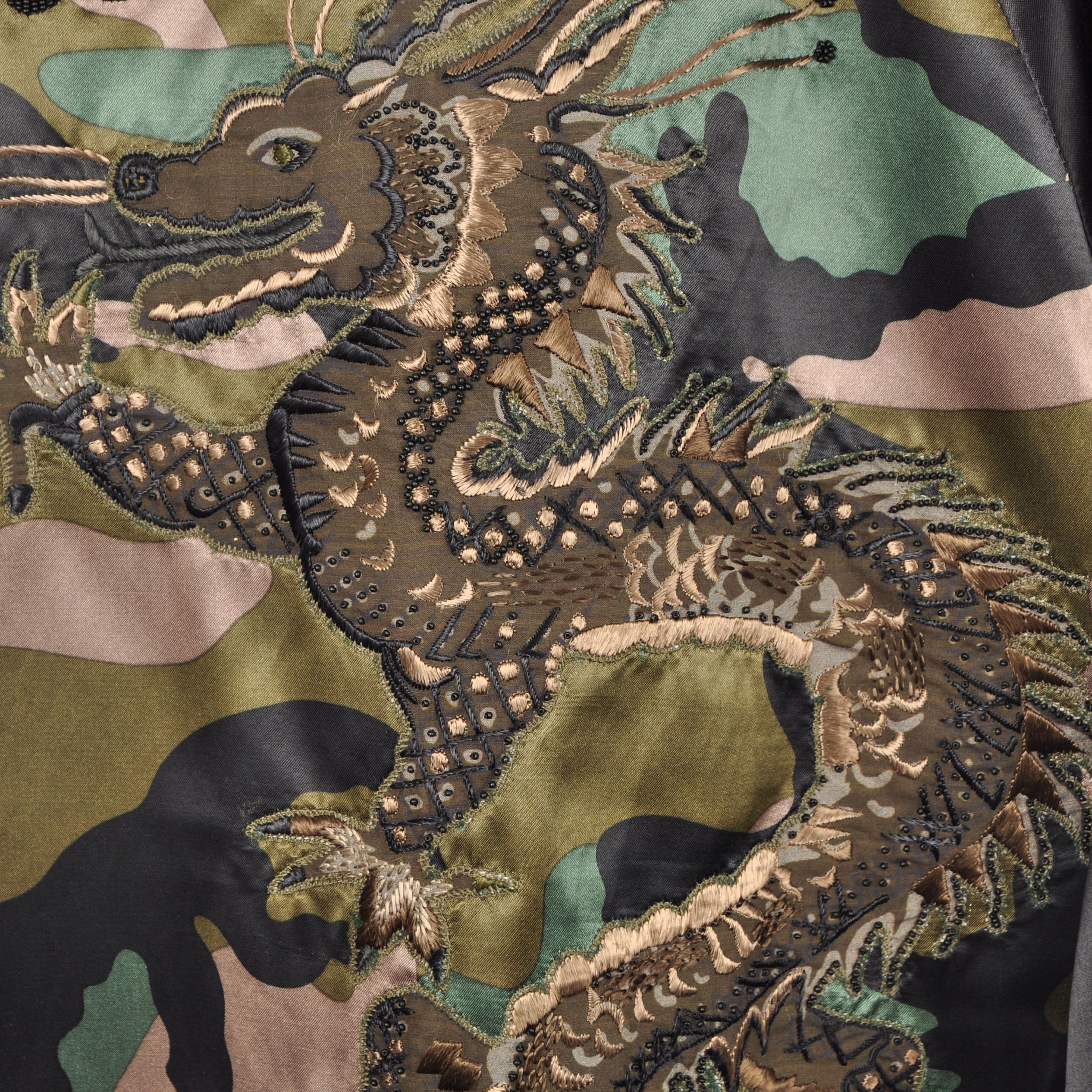 Valentino 3750$ Camouflage Funky Dragon Souvenir Jacket Size US S / EU 44-46 / 1 - 6 Thumbnail