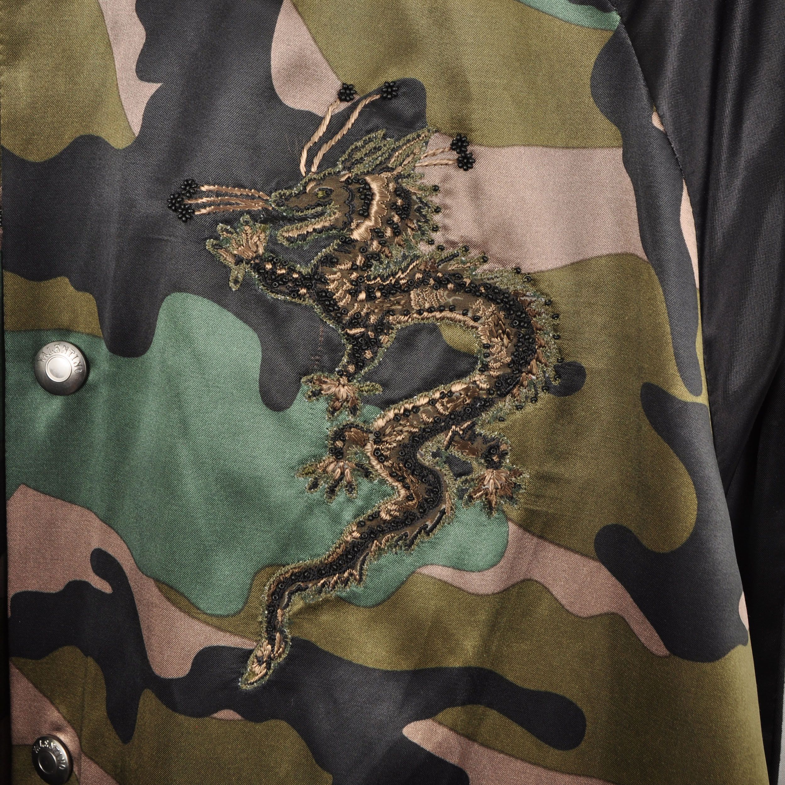 Valentino 3750$ Camouflage Funky Dragon Souvenir Jacket Size US S / EU 44-46 / 1 - 4 Thumbnail