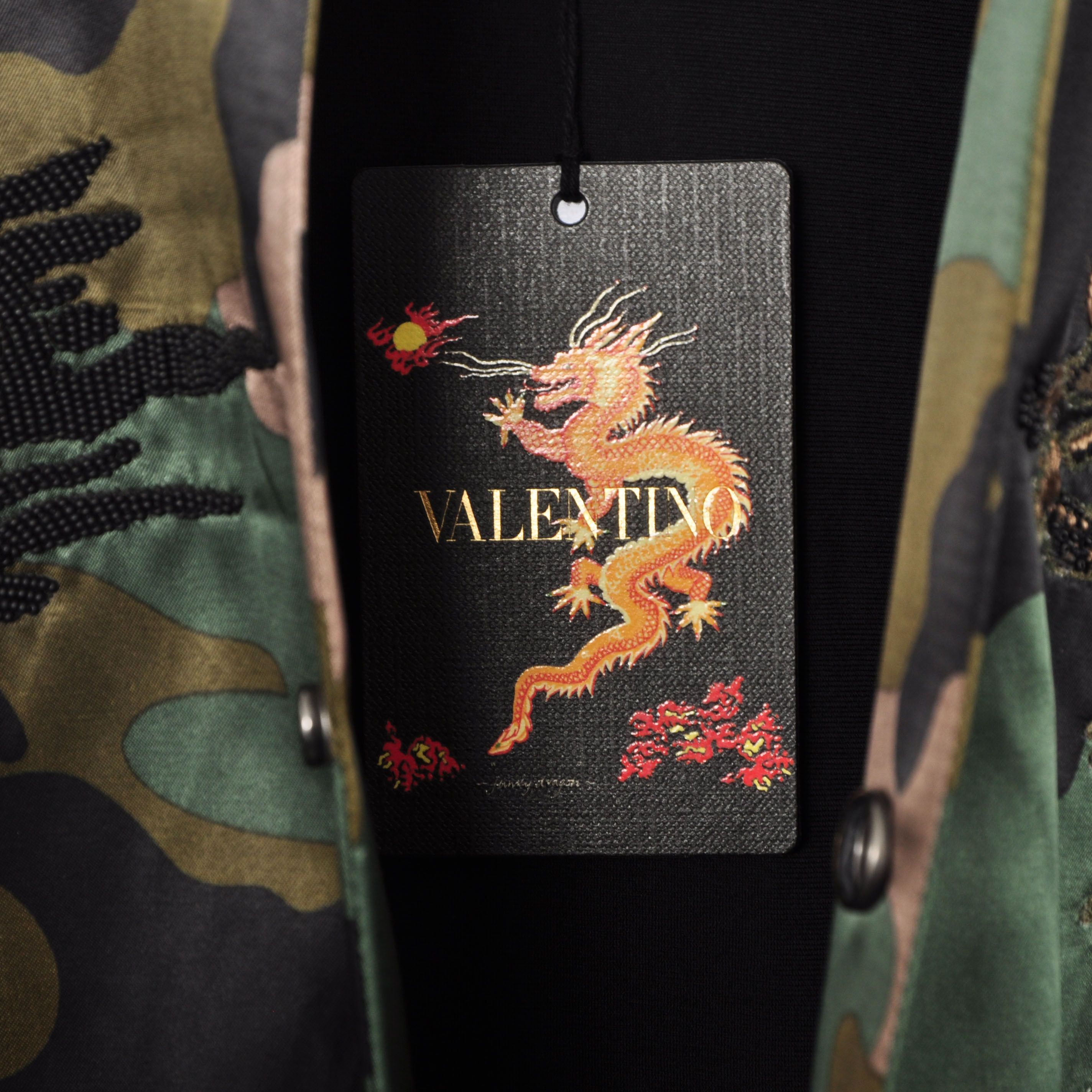 Valentino 3750$ Camouflage Funky Dragon Souvenir Jacket Size US S / EU 44-46 / 1 - 9 Thumbnail