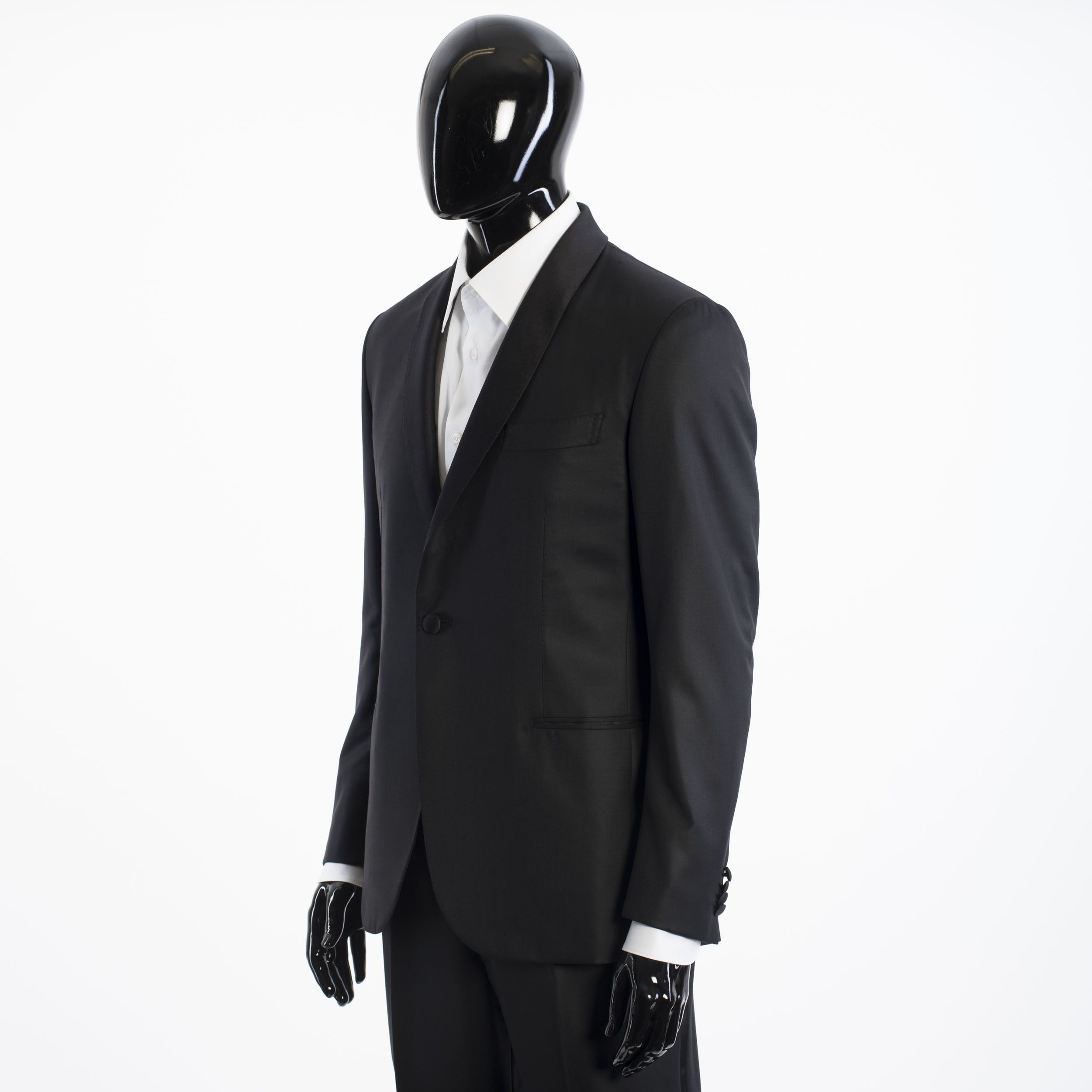 Brioni Black Madison Smoking Jacket Super 160's Virgin Wool Size 36R - 2 Thumbnail