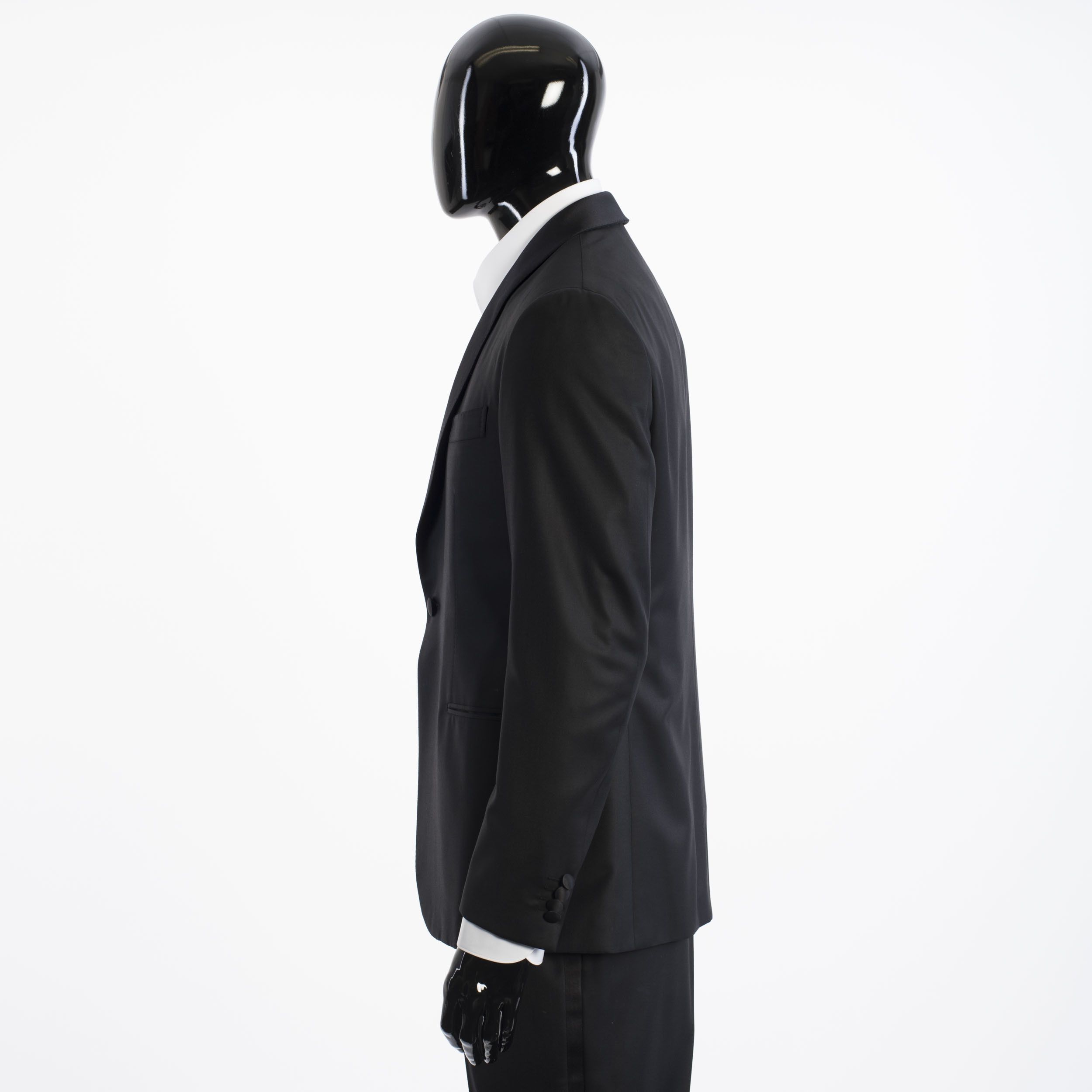 Brioni Black Madison Smoking Jacket Super 160's Virgin Wool Size 36R - 4 Thumbnail