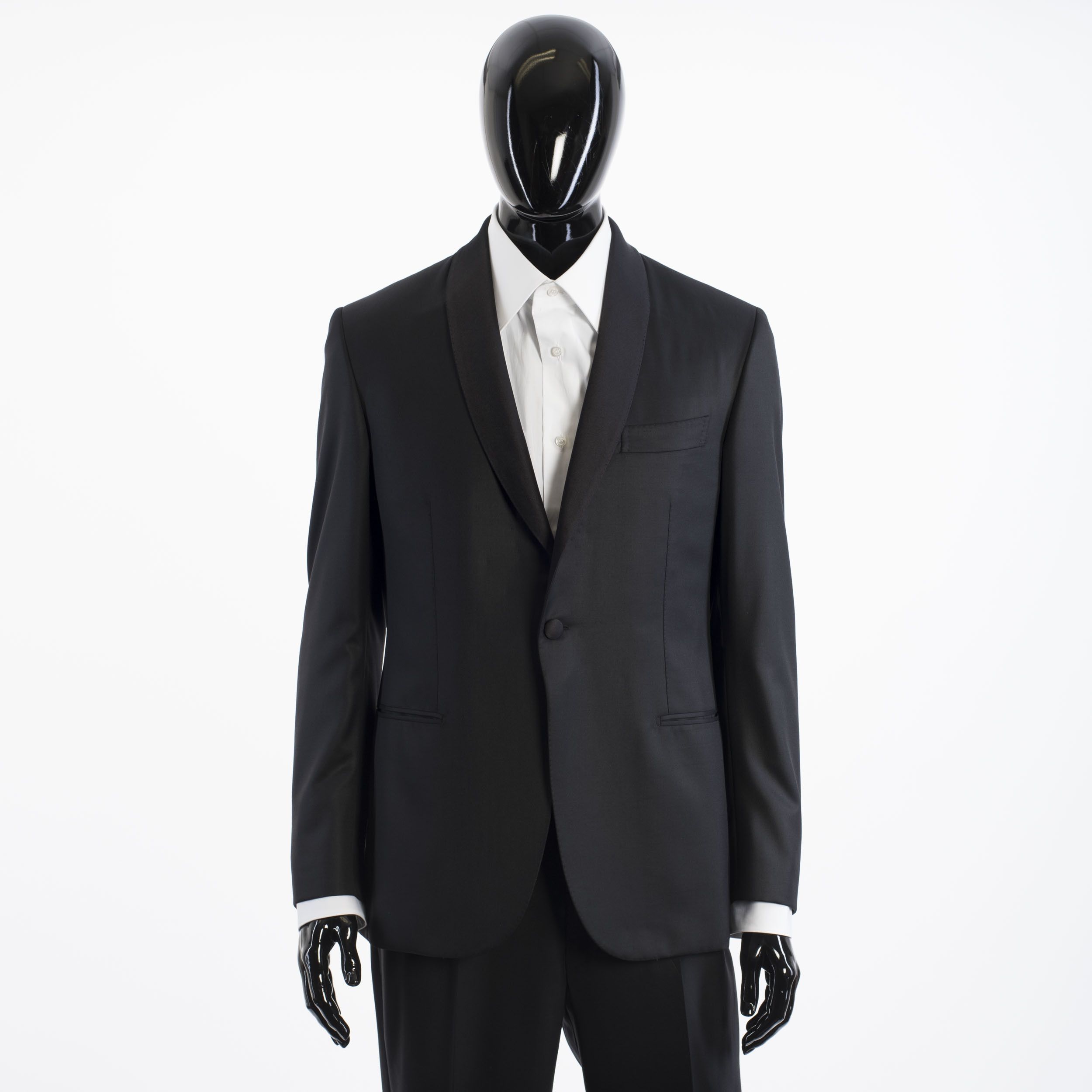 Brioni Black Madison Smoking Jacket Super 160's Virgin Wool Size 36R - 1 Thumbnail