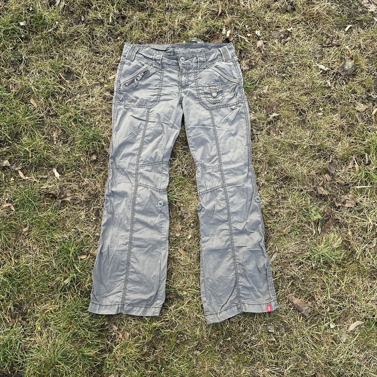 If Six Was Nine Vintage 90s Cargo Flared Pants Parachute Japan