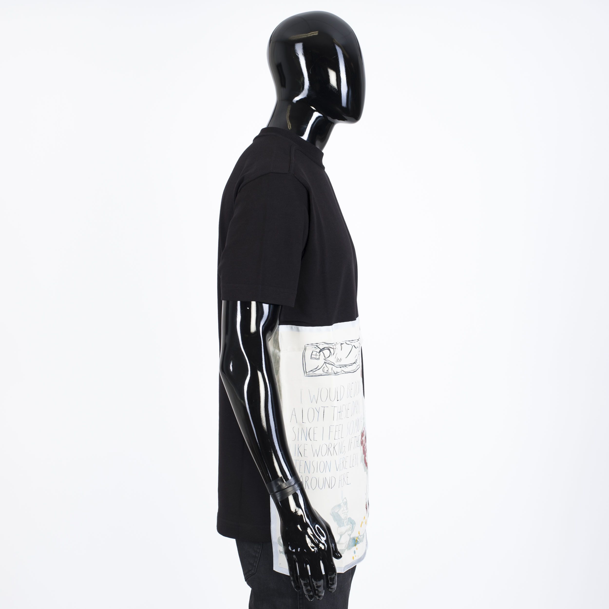 Dior x RAYMOND PETTIBON Black Cotton Jersey Tshirt With Patch Size US XS / EU 42 / 0 - 6 Thumbnail