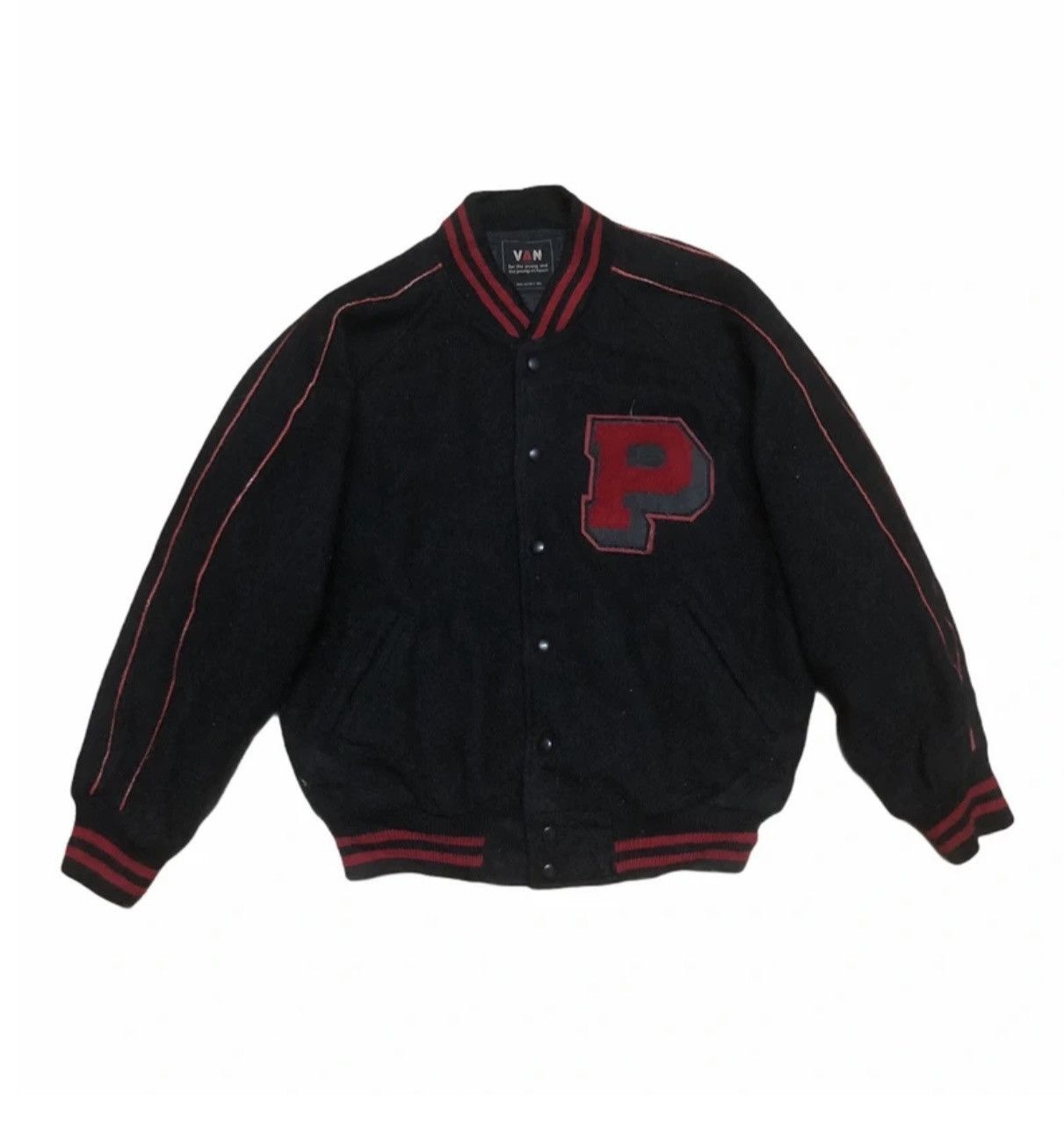 Van × Vintage Vintage Van Guards VAN Varsity Jacket Streetwear Size US M / EU 48-50 / 2 - 4 Thumbnail